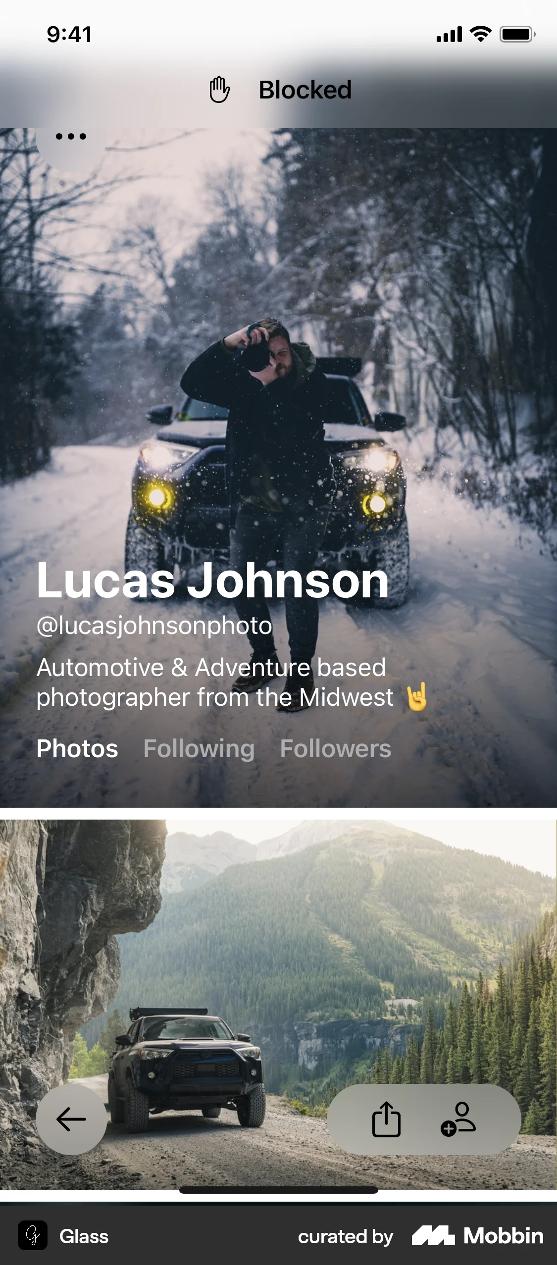Glass iOS Ban & Block screen