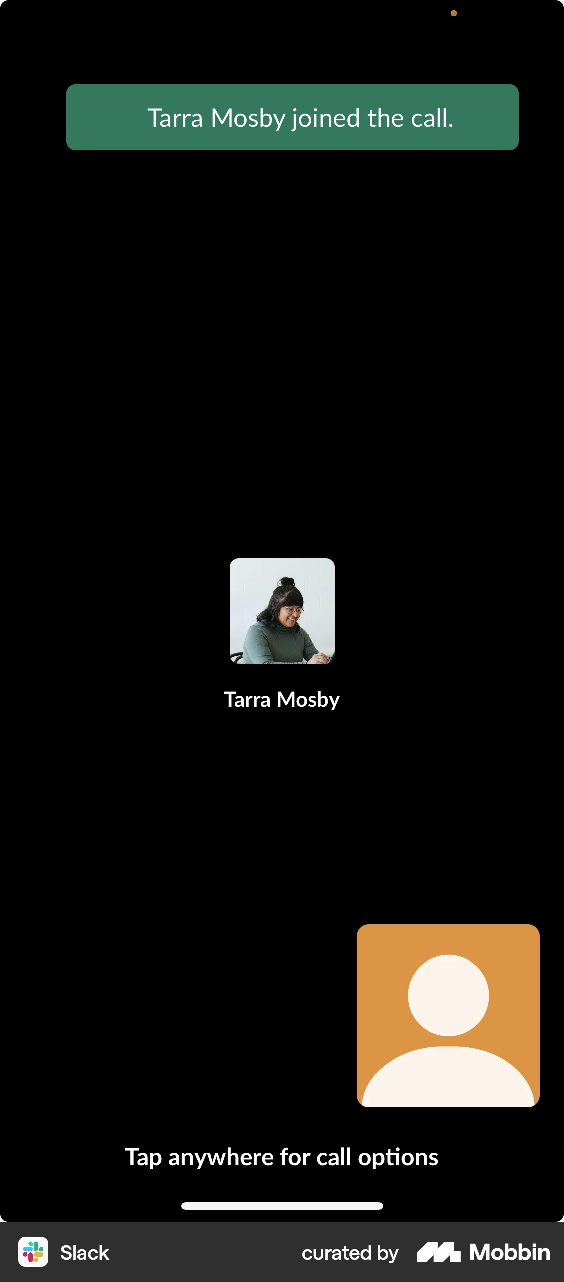 Slack iOS Call screen