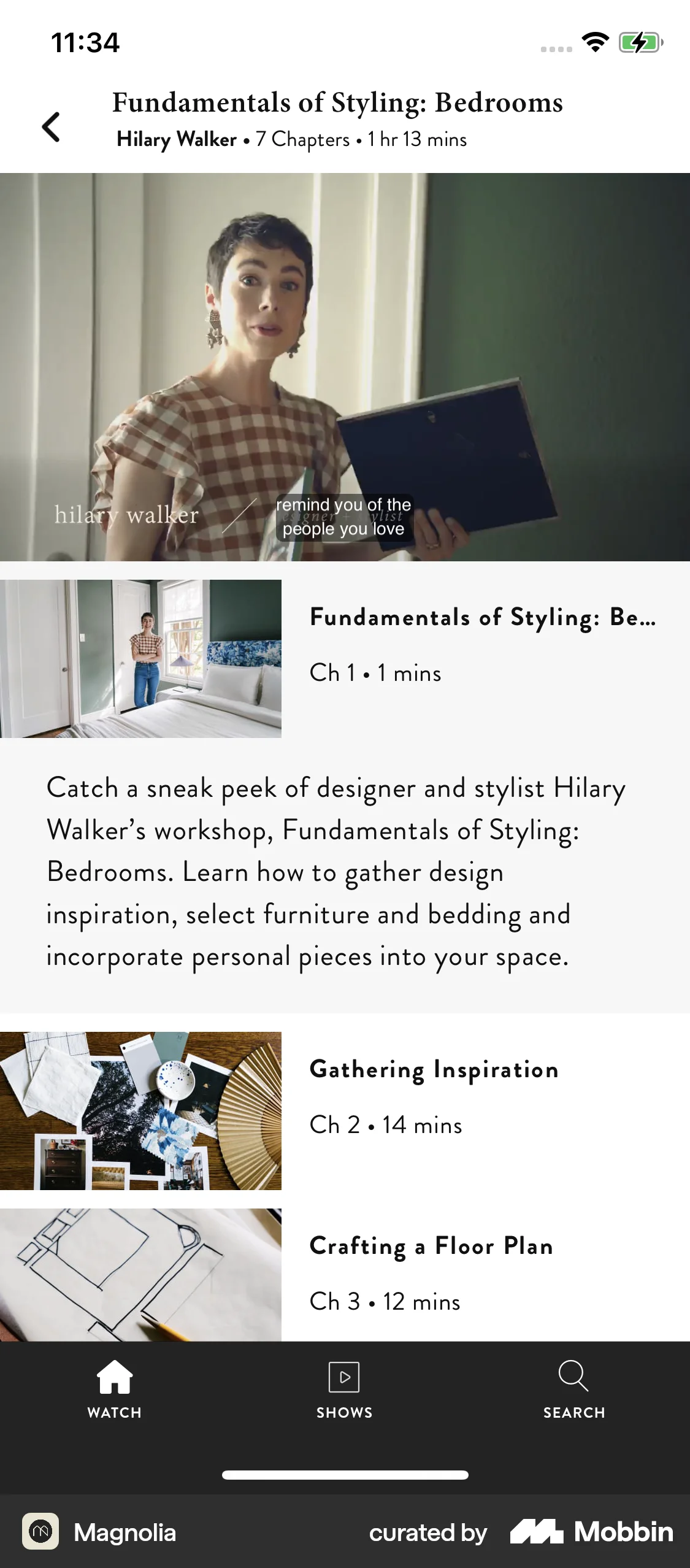 Magnolia iOS TV Show & Movie Detail screen