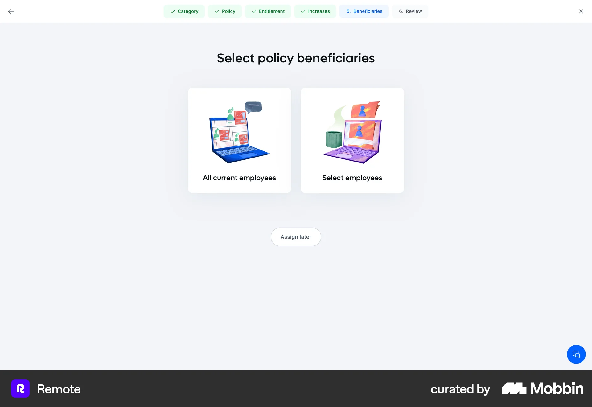 Remote Web Wizard UI screen