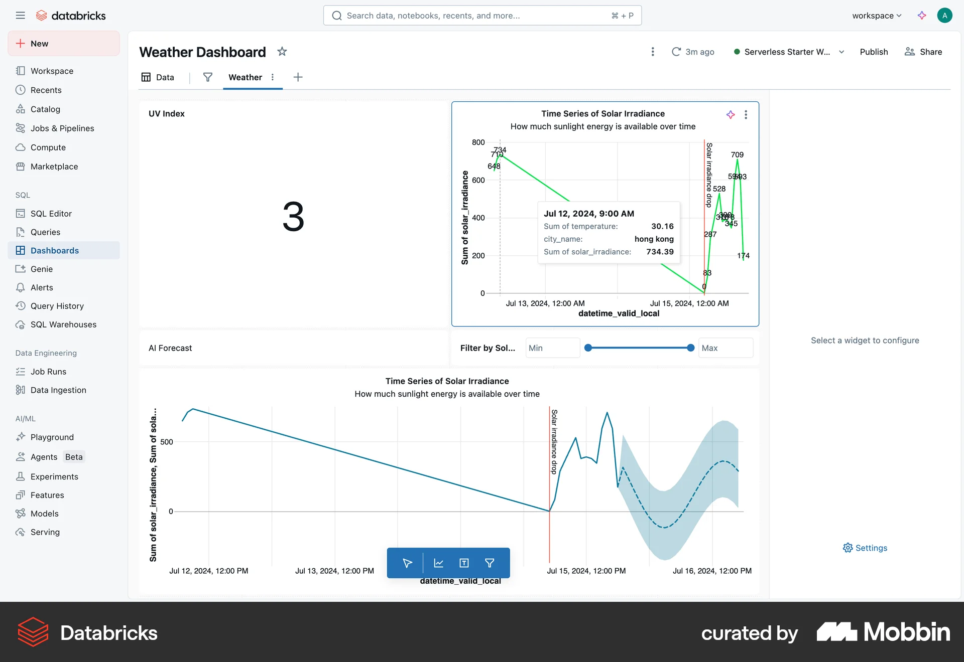 Databricks Web screen