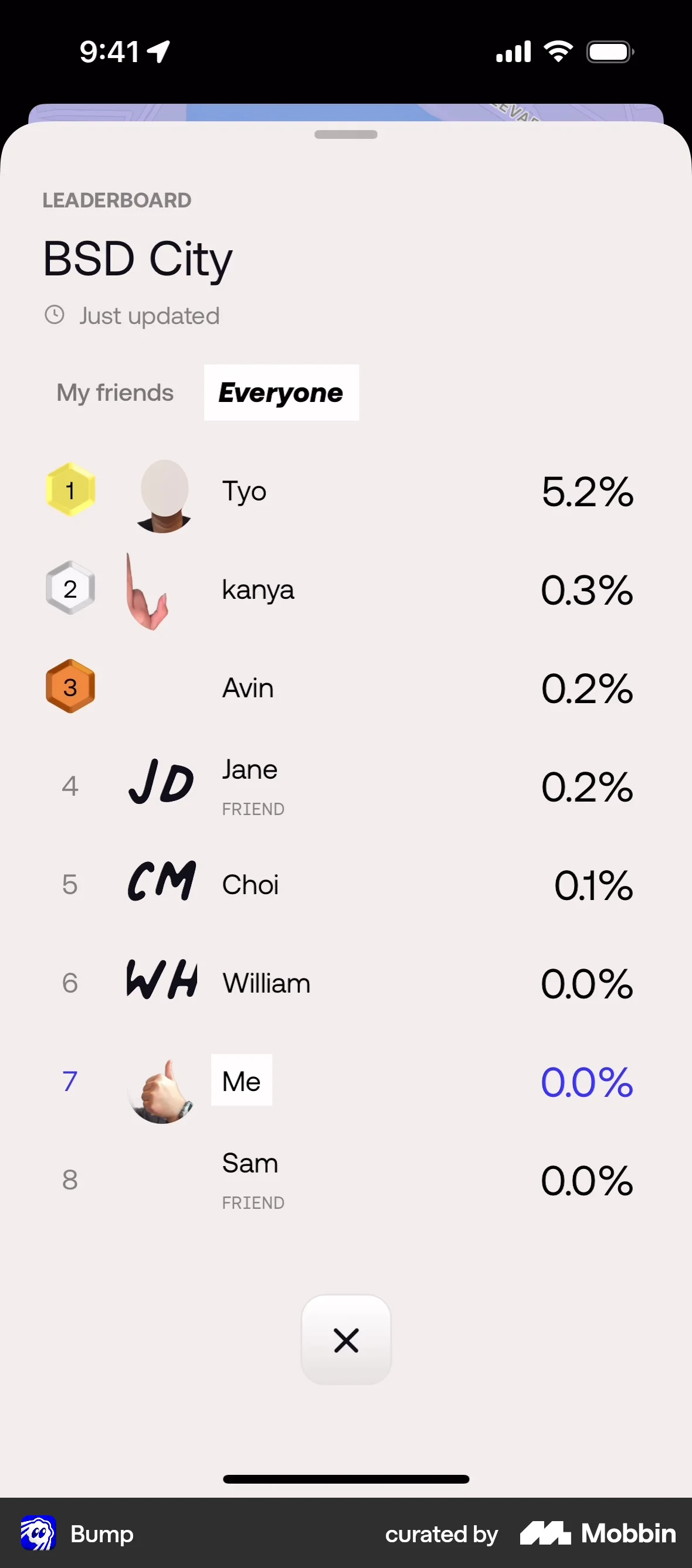 Bump iOS Leaderboard screen