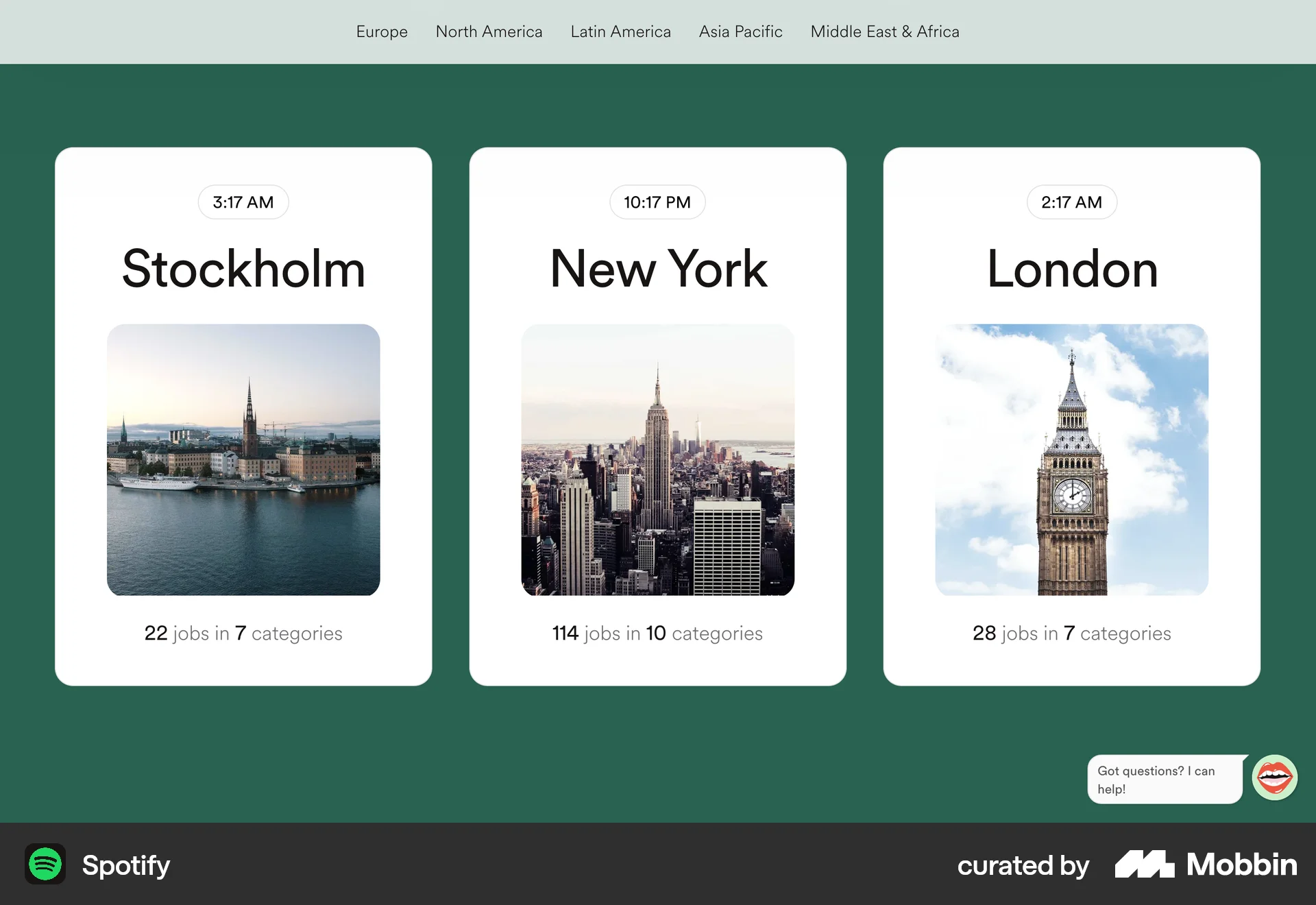 Spotify Web Timer & Clock screen