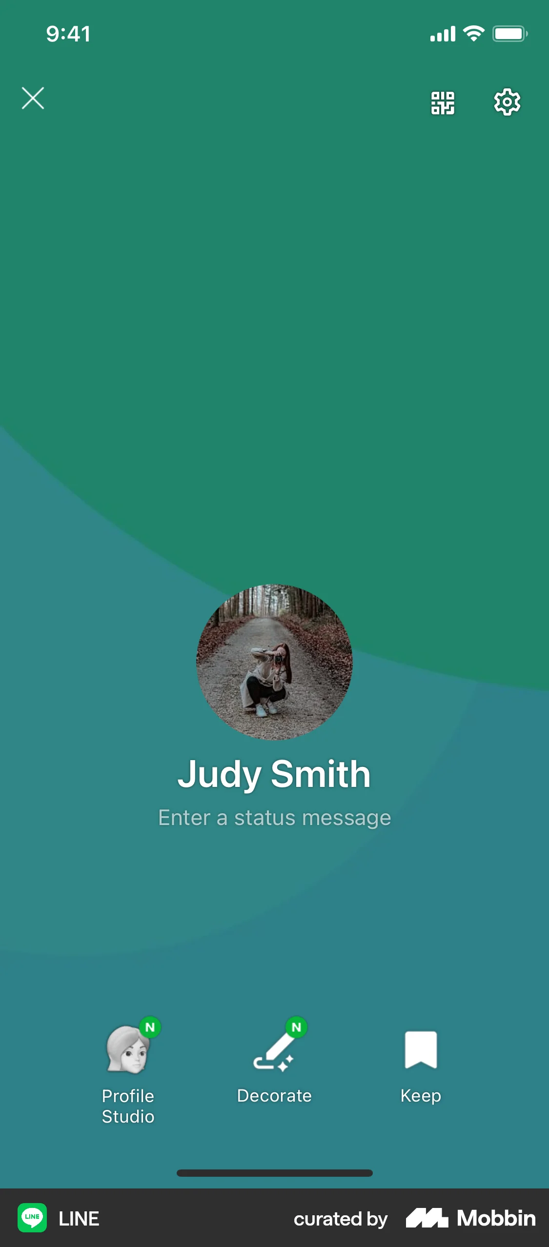 LINE iOS User / Group Profile screen