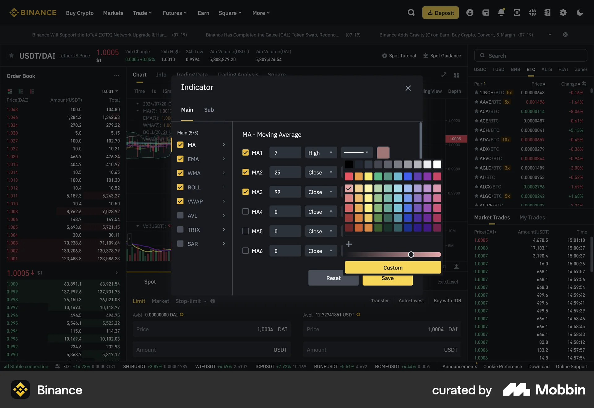 Binance screen