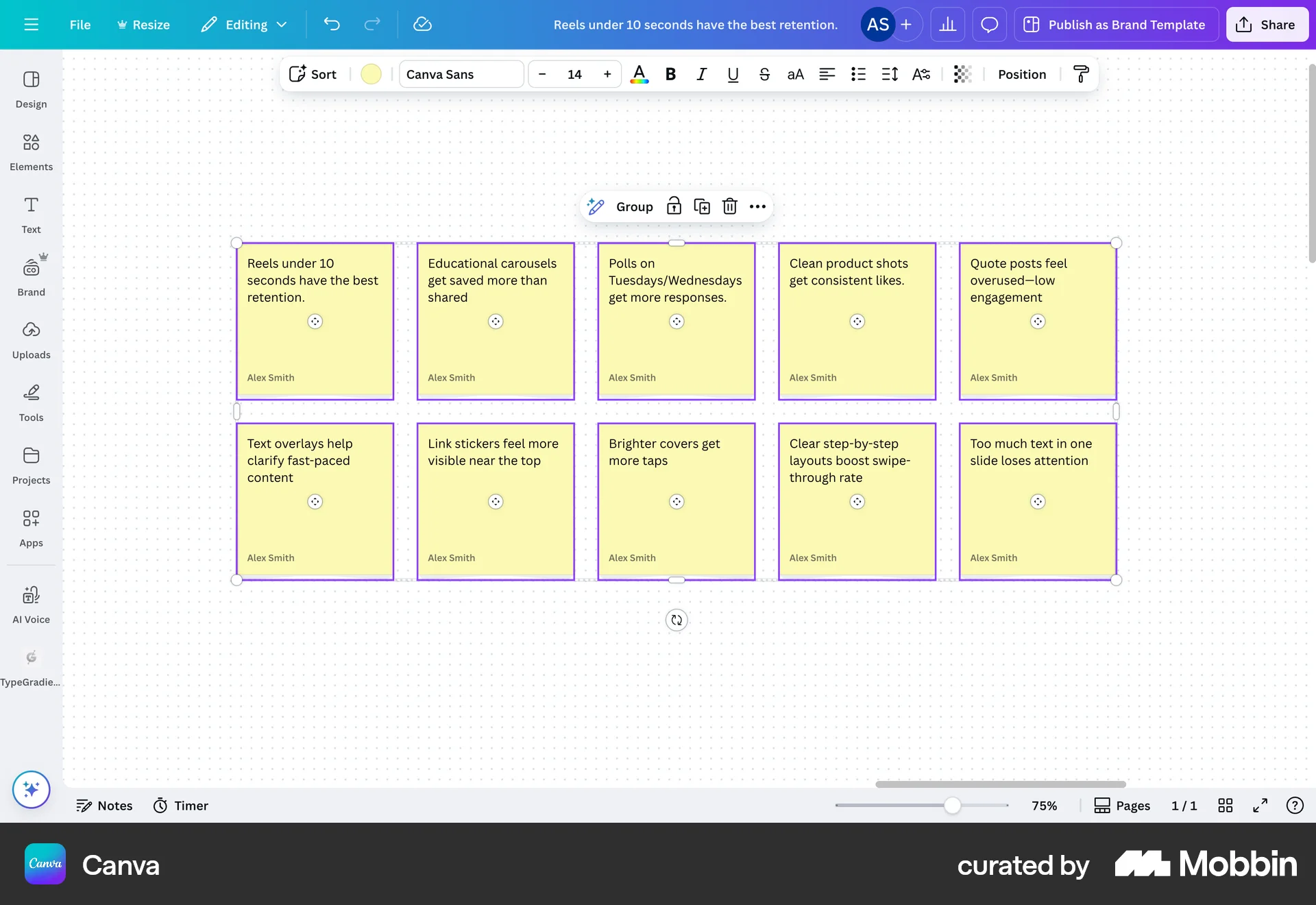Canva Web Add & Create screen