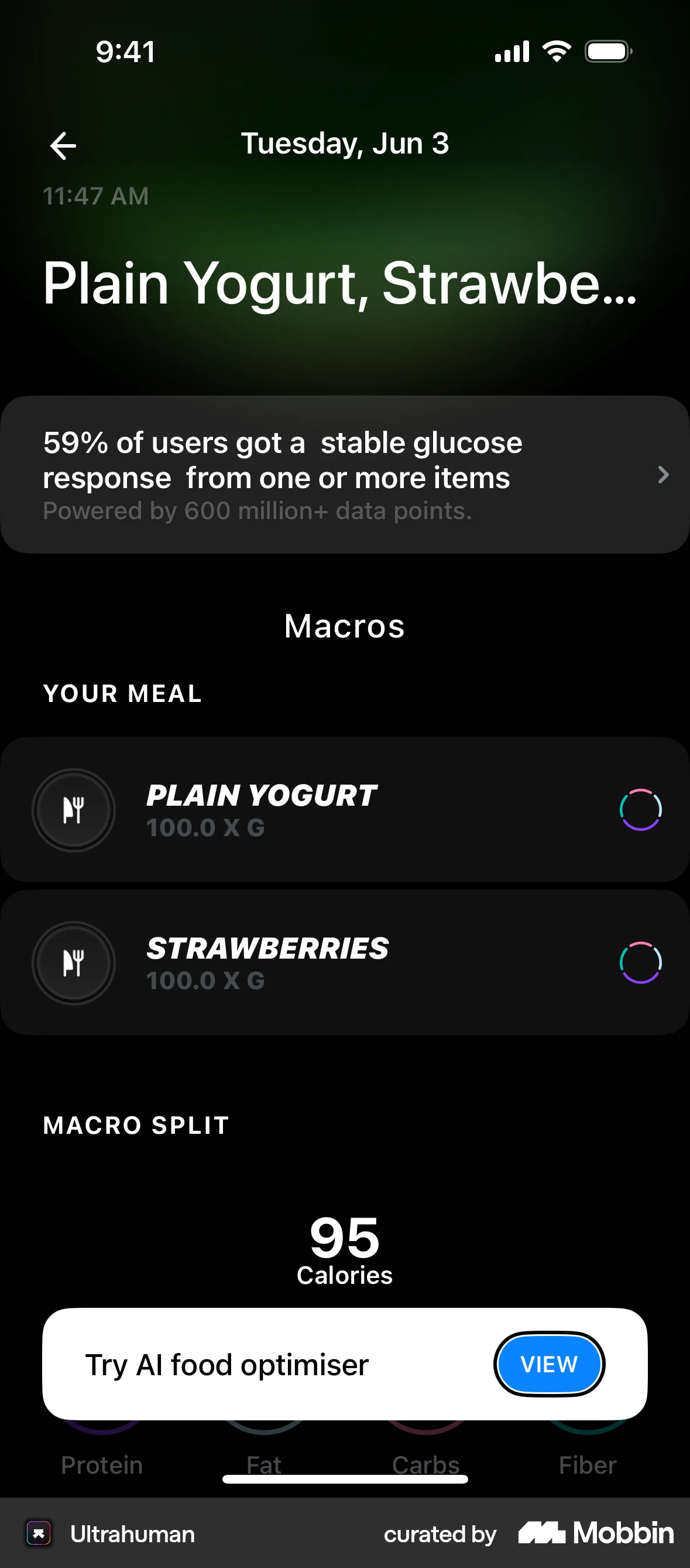 Ultrahuman iOS Other Content screen