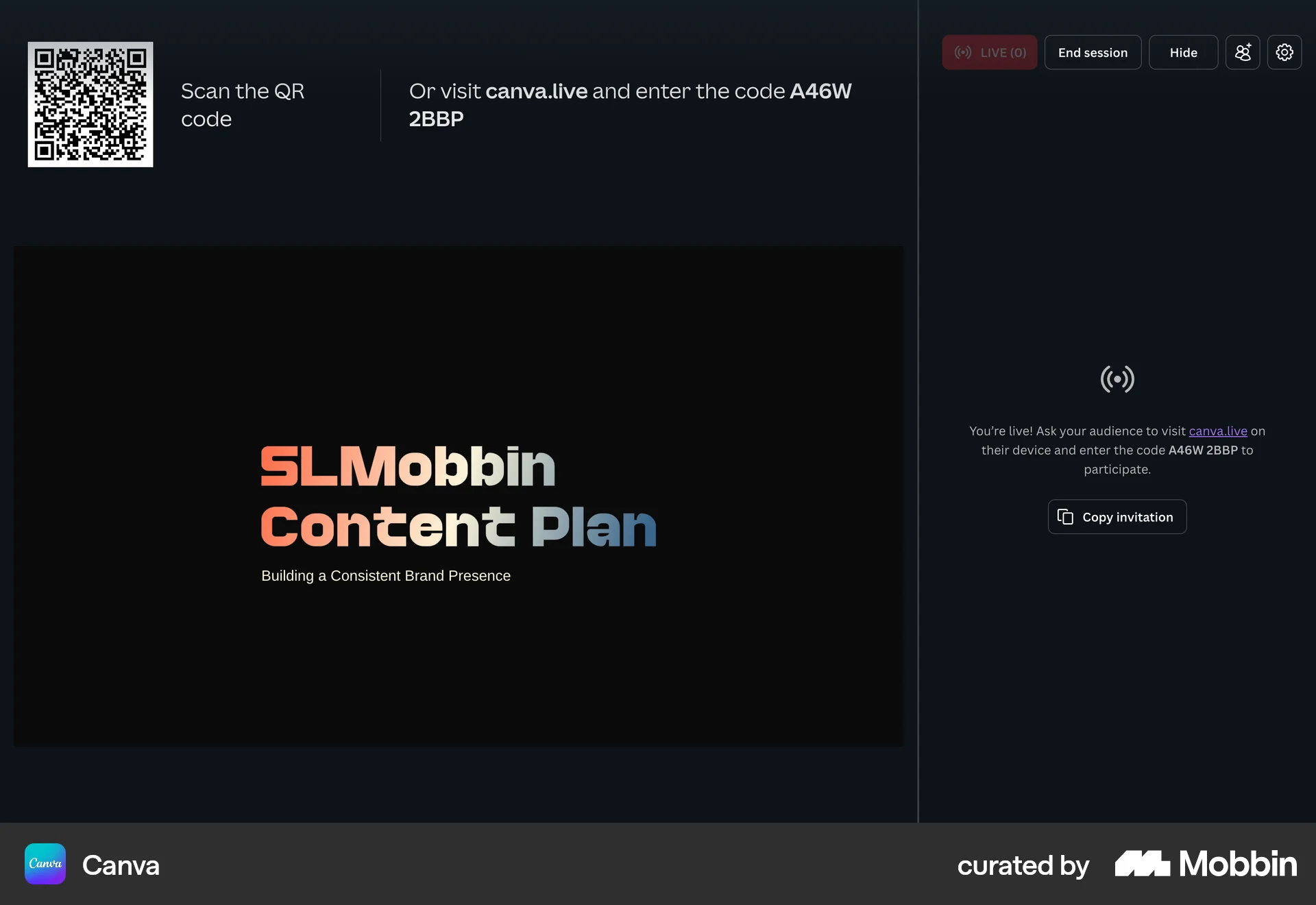 Canva Web screen containing Drawer UI element