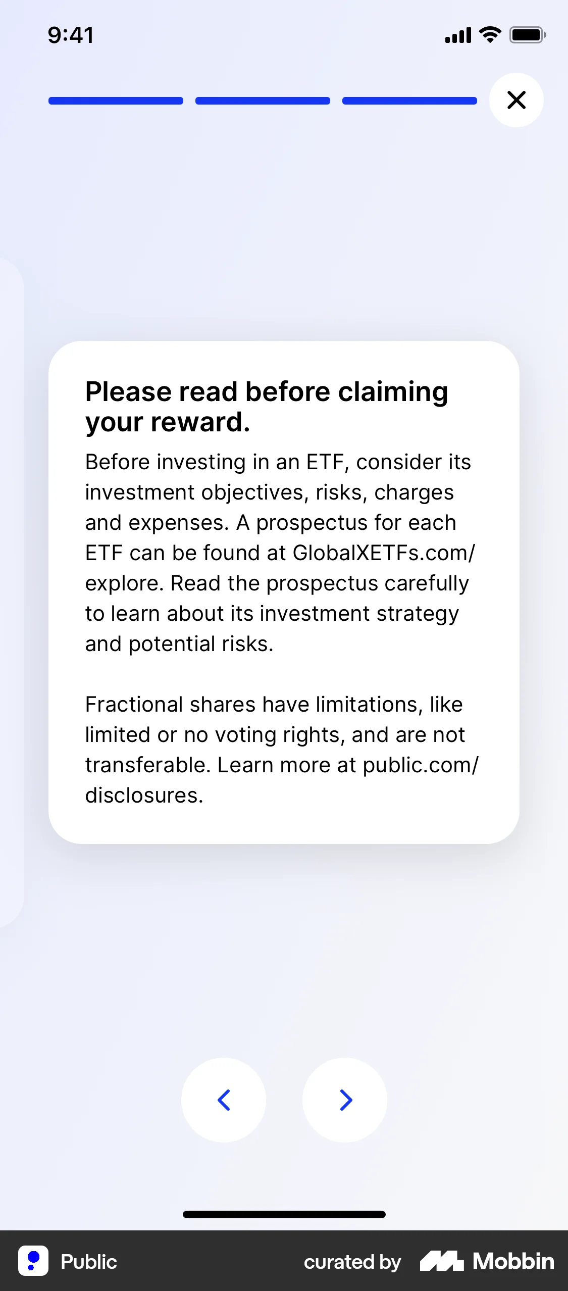 Public iOS Class & Lesson Detail screen