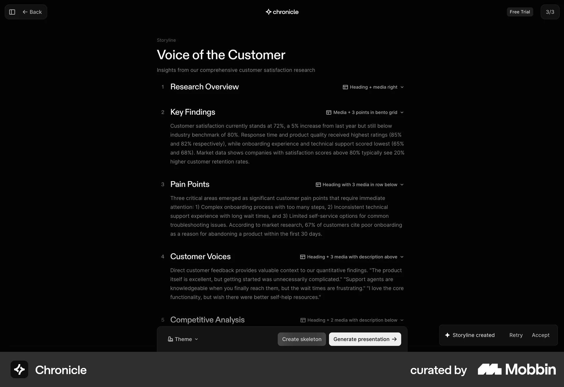 Chronicle Web Acknowledgement & Success screen