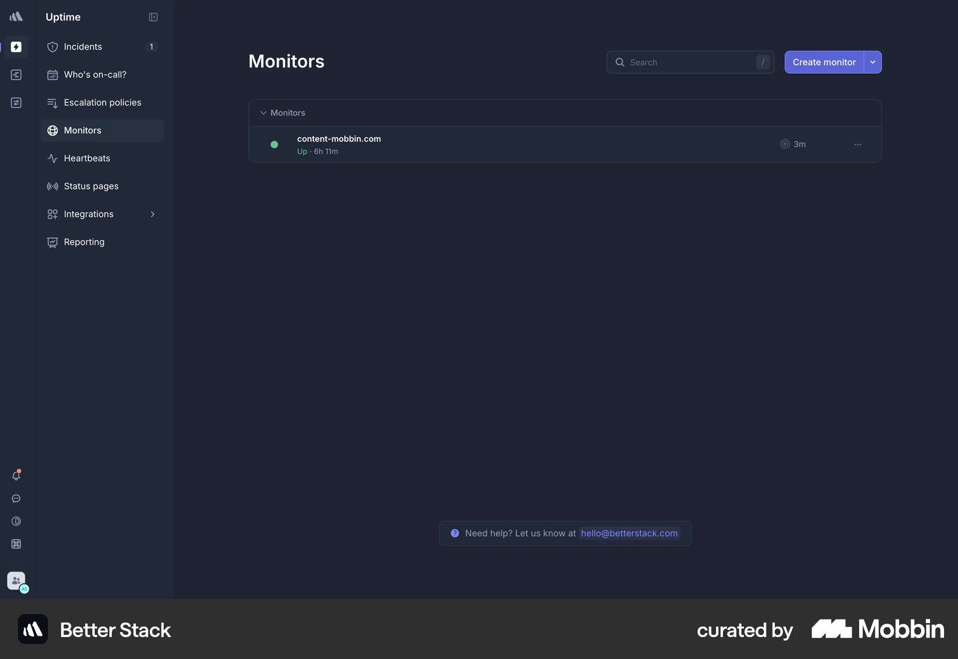 Better Stack Web Date & Time screen