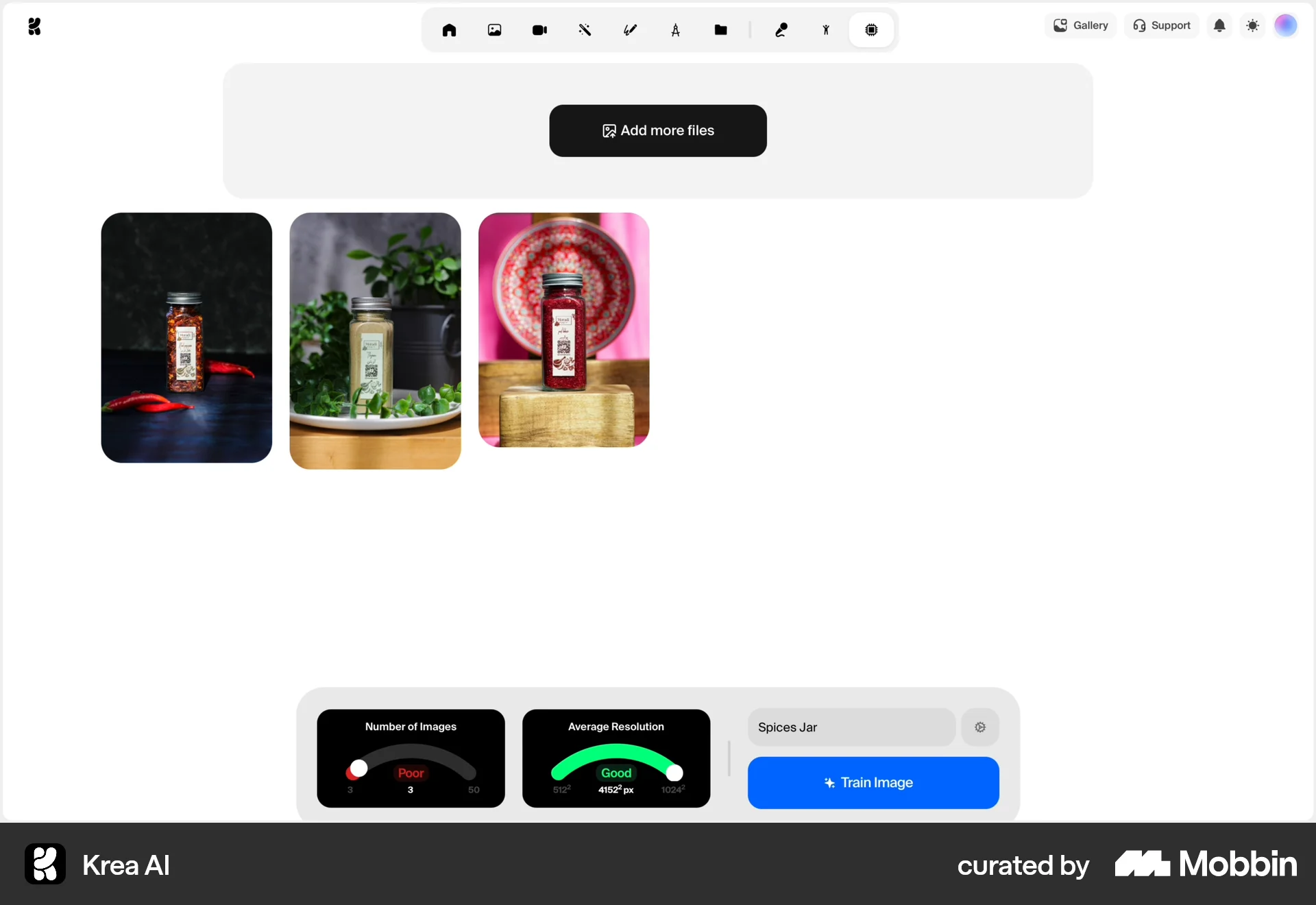 Krea AI Web Other Action screen