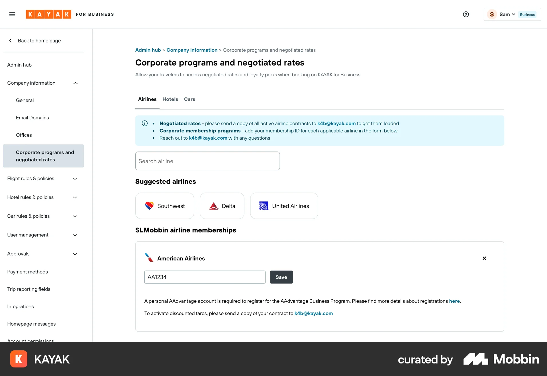 KAYAK Web Suggestions & Similar Items screen