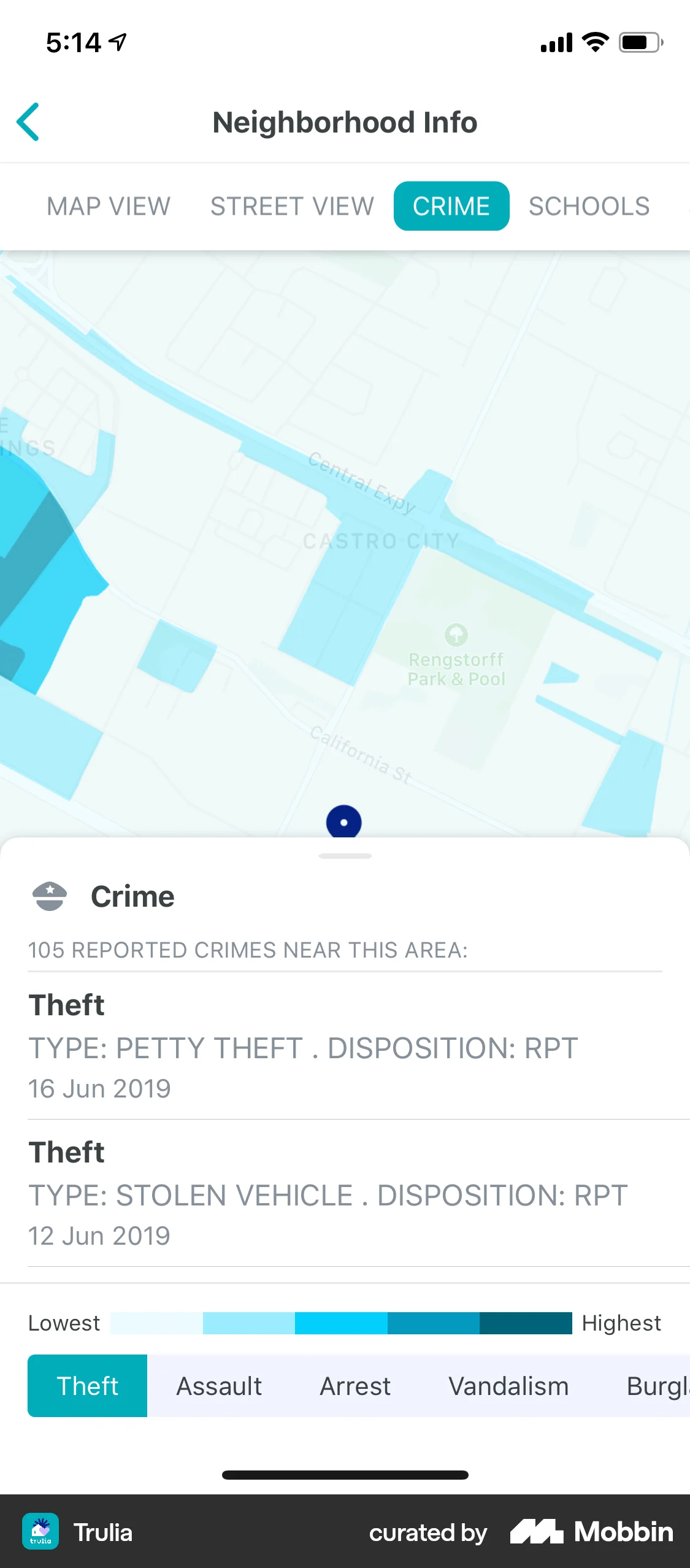 Trulia iOS Real Estate App screen
