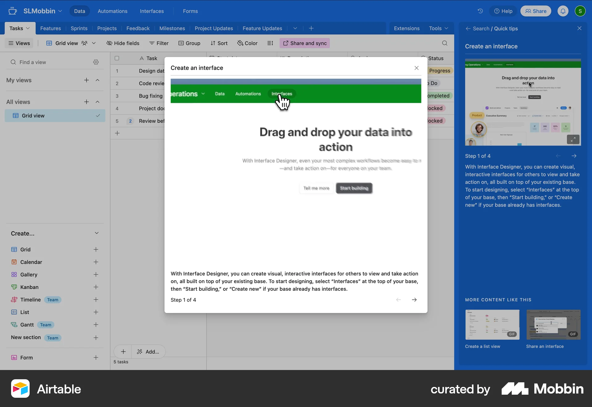 Airtable Web Help & Support screen