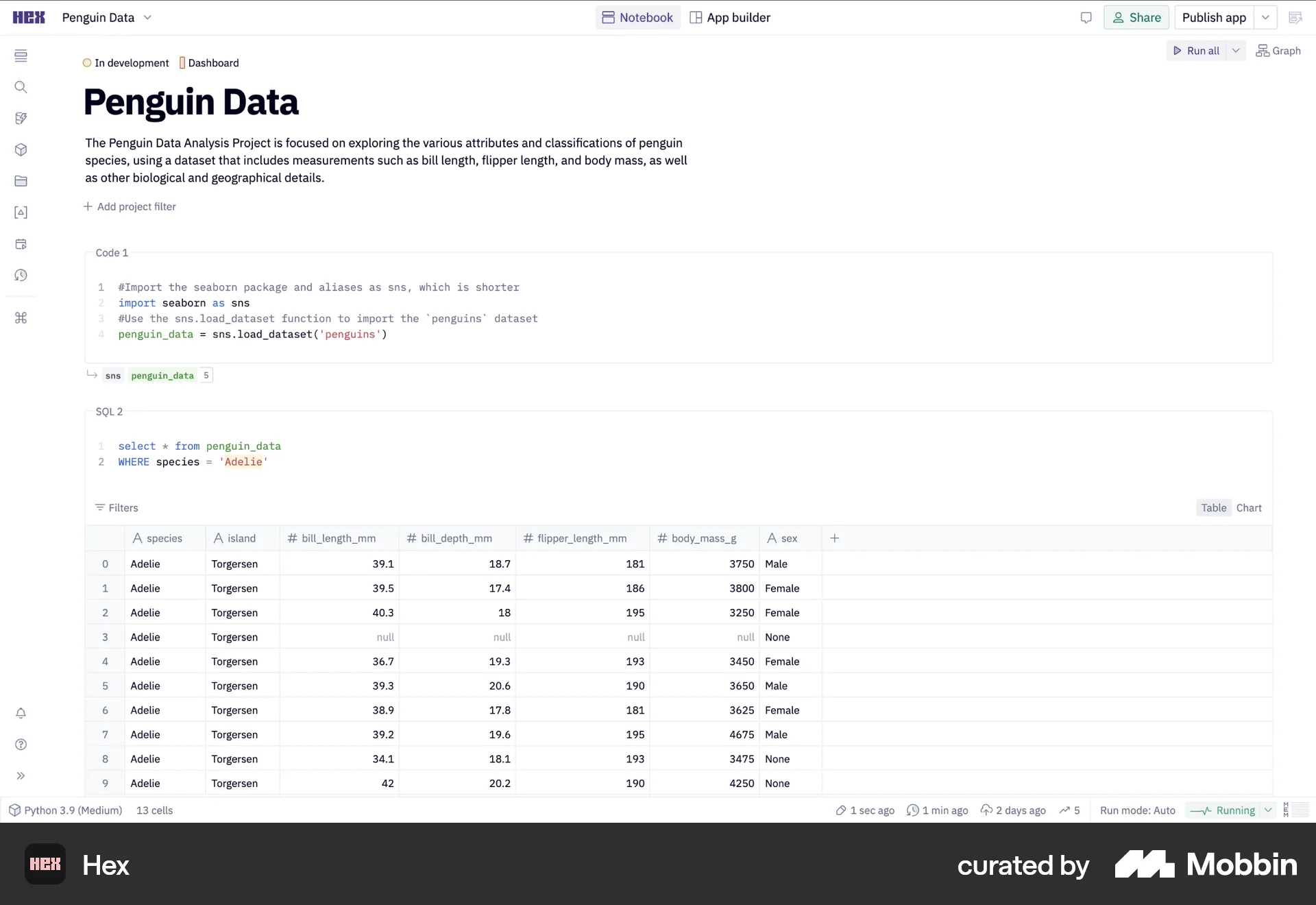 Hex Web Code Editor screen