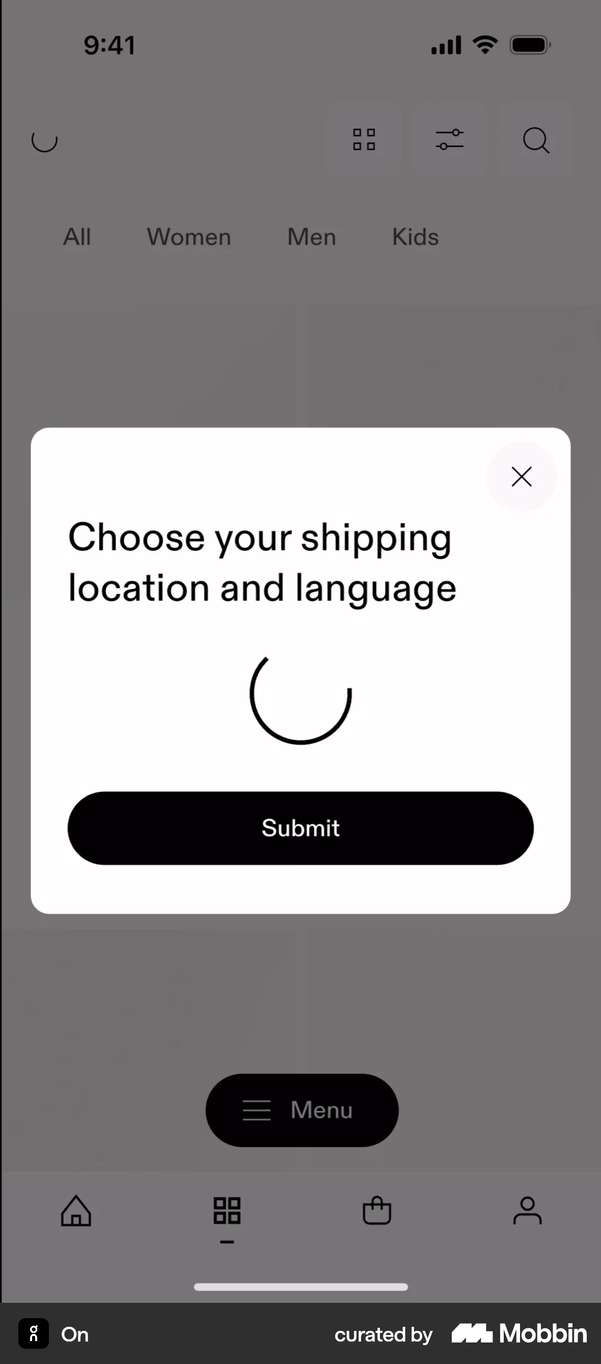 On iOS Loading screen