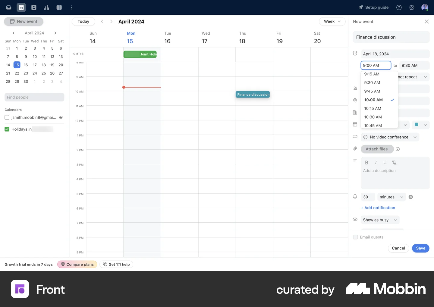Time Selector UI Design Examples for Web Apps