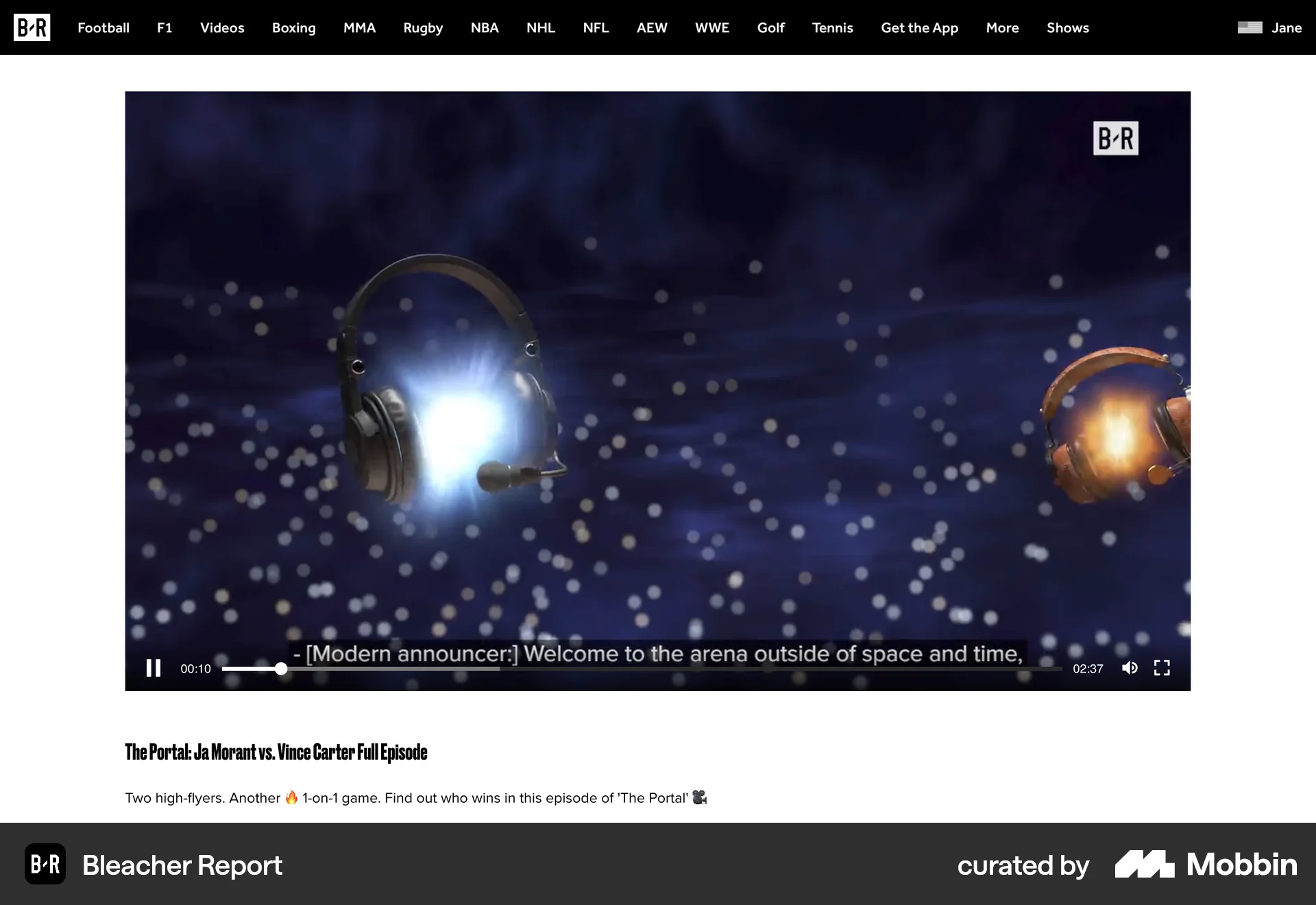 Bleacher Report screen