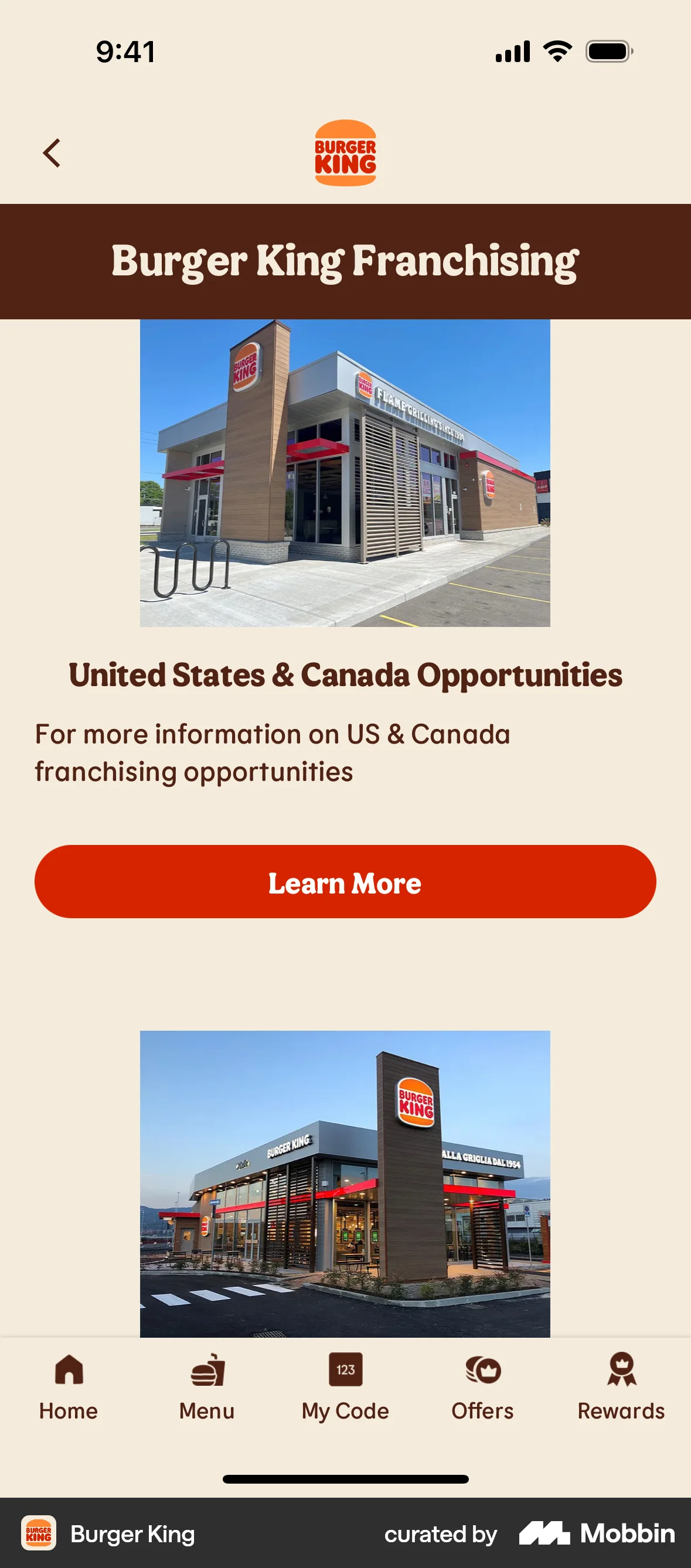 Ios Burger Burger King iOS Franchising Opportunities US | Mobbin