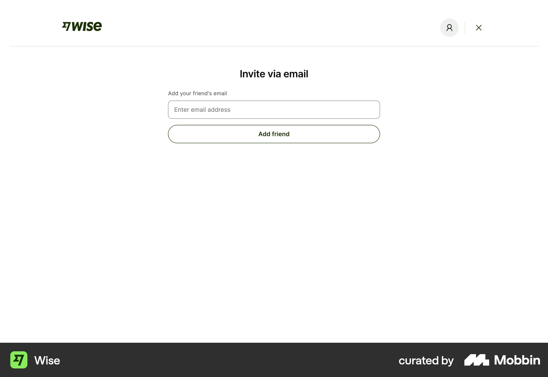 Wise Web Invite & Refer Friends screen