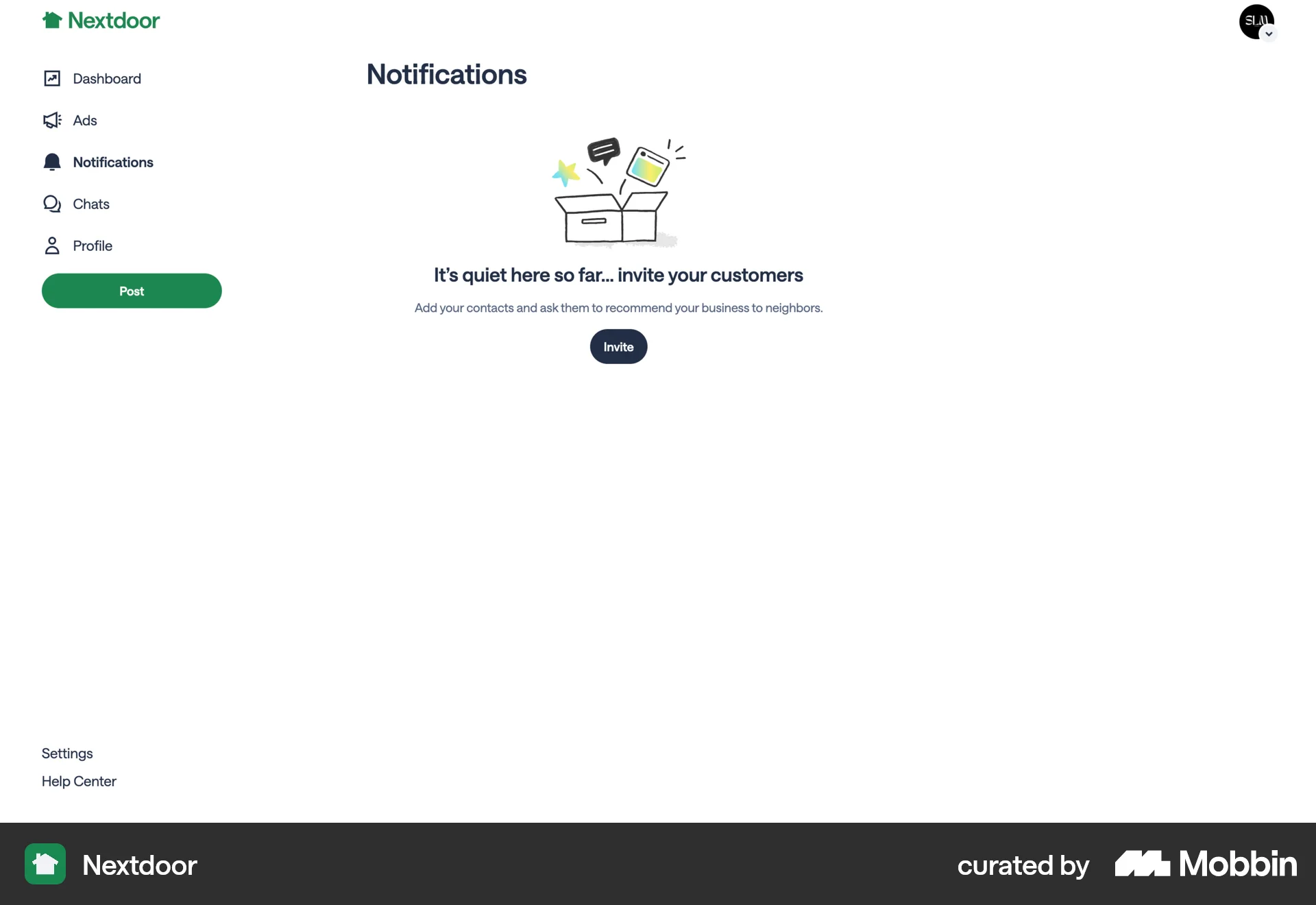 Nextdoor Web News App screen