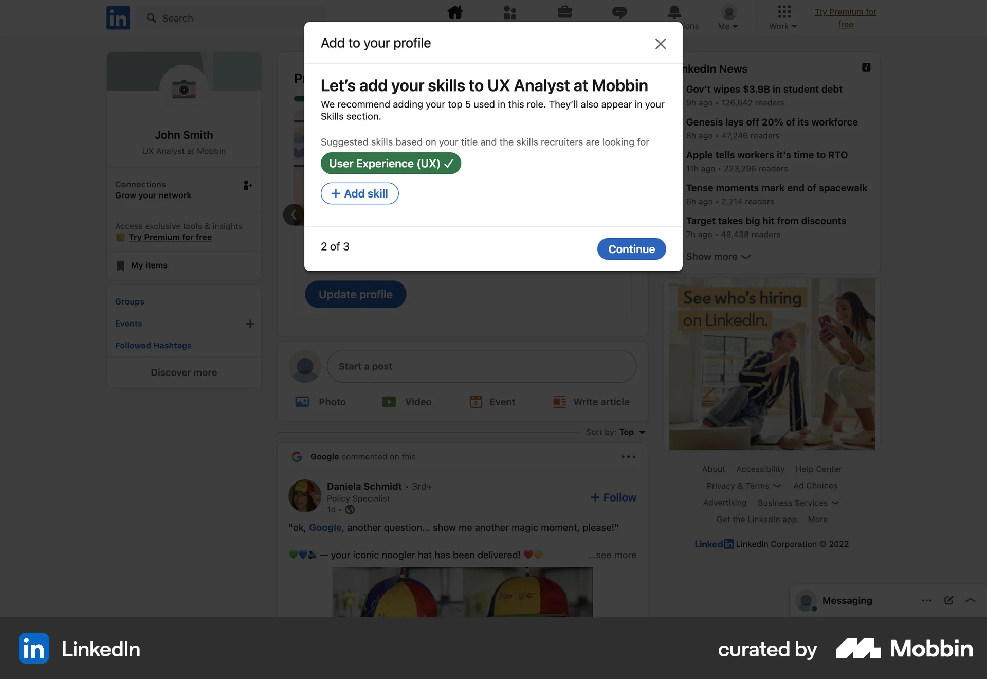 LinkedIn Web Jobs & Recruitment App screen