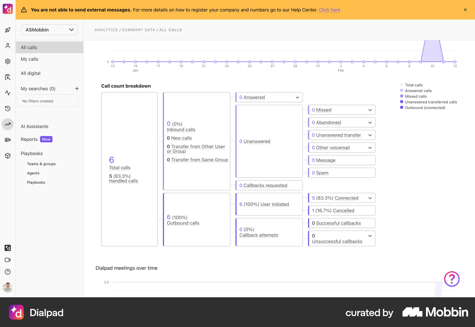 Dialpad Web Dashboard screen