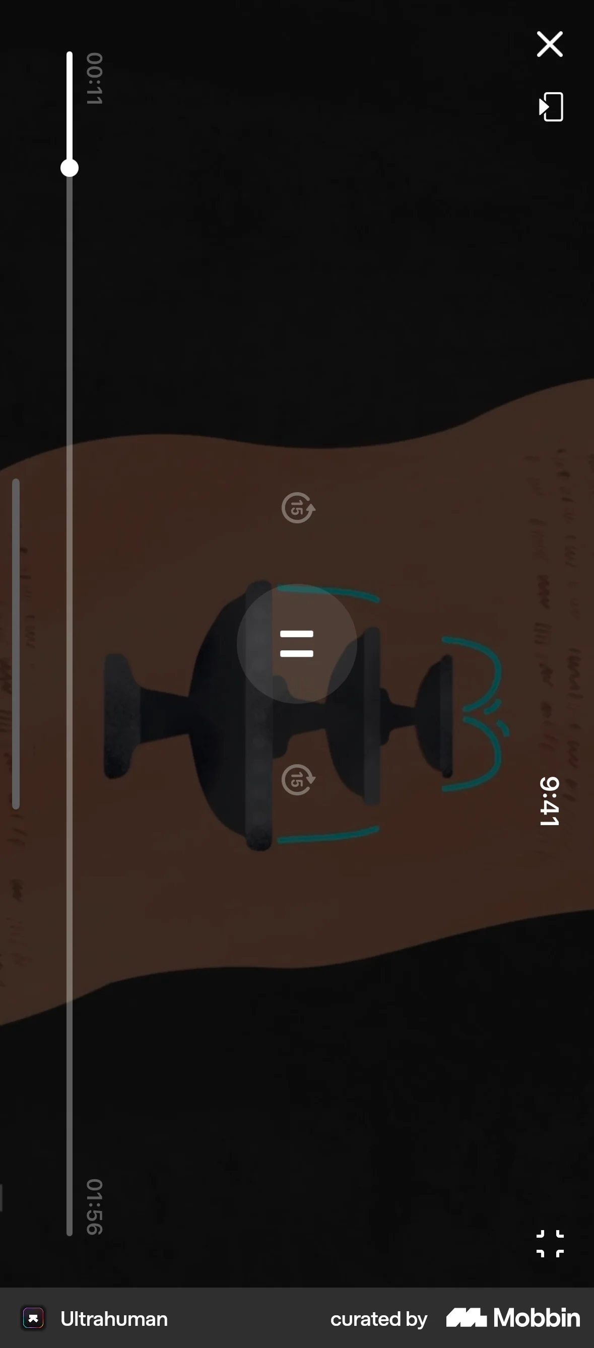 Ultrahuman iOS Video Player screen