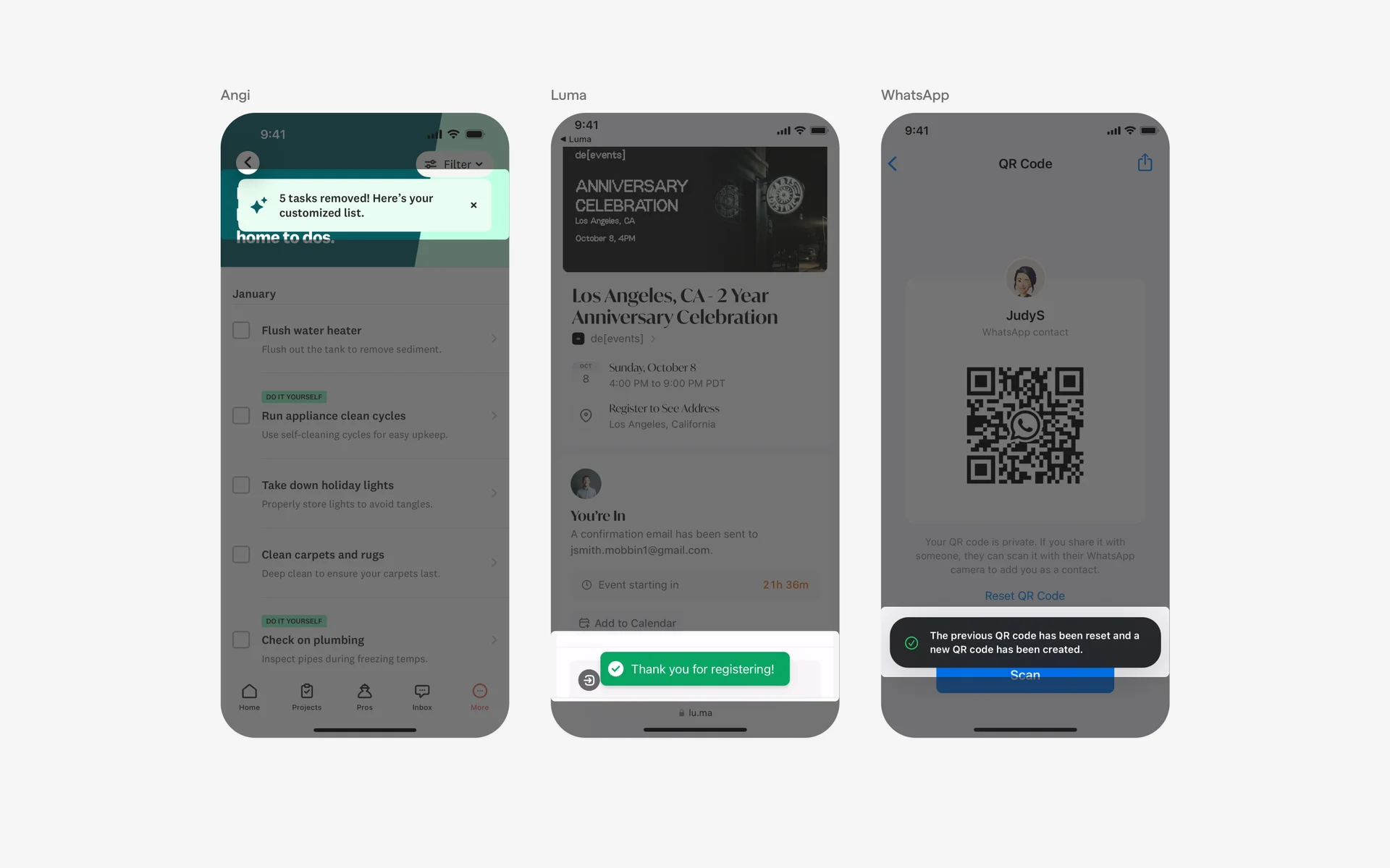 Toast UI Design: Best practices, Design variants & Examples | Mobbin