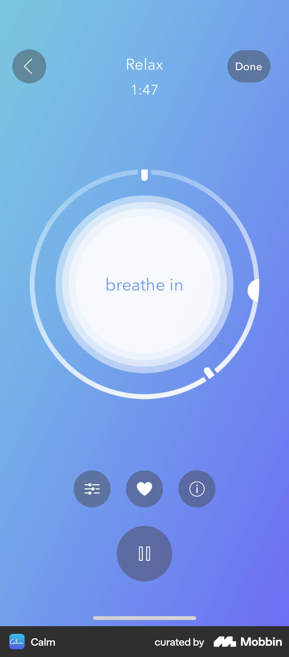 Calm iOS Like & Upvote screen