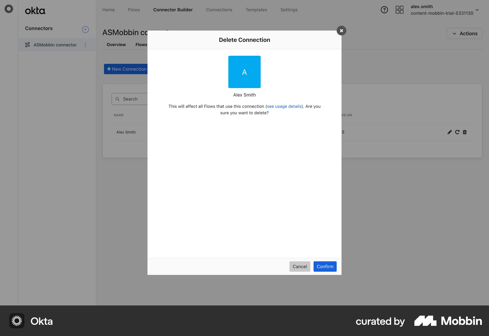 Okta Web Confirmation screen