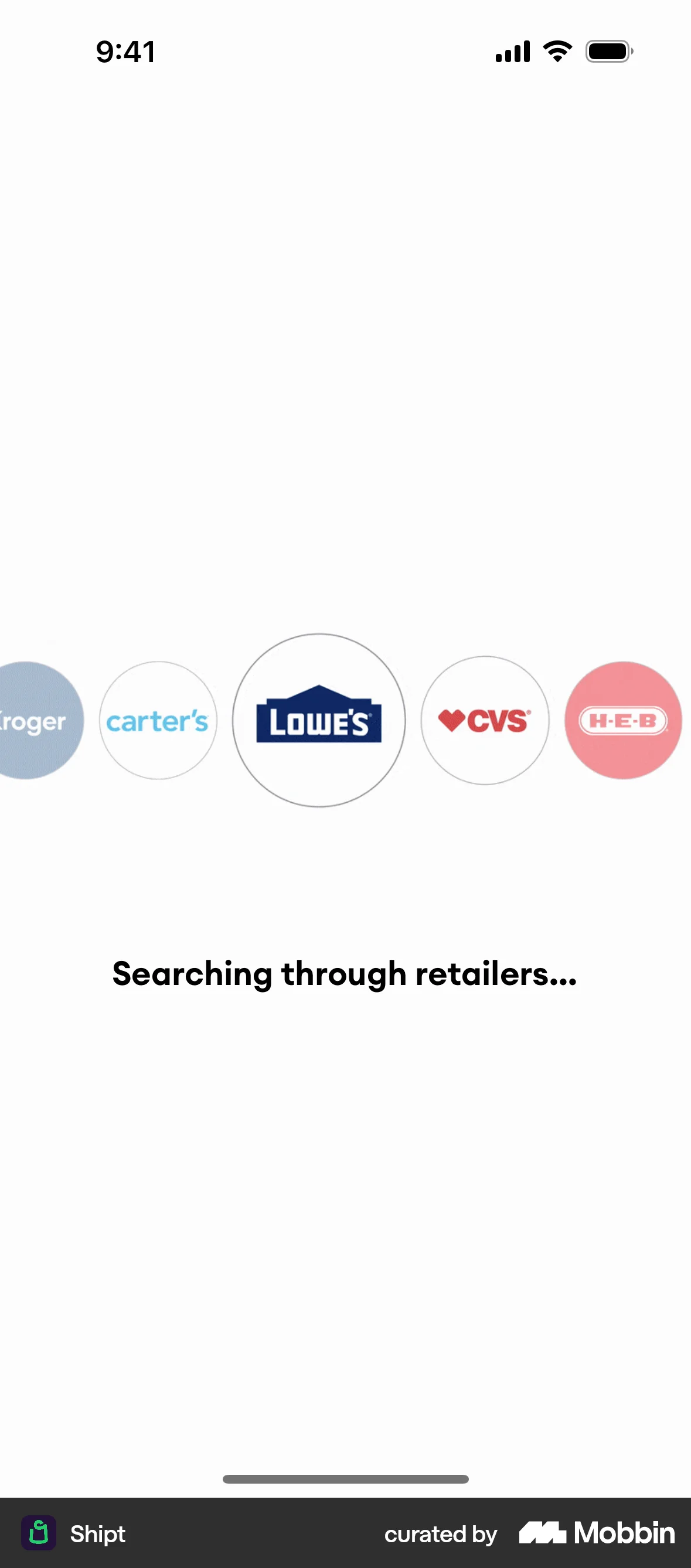 Shipt iOS Loading screen