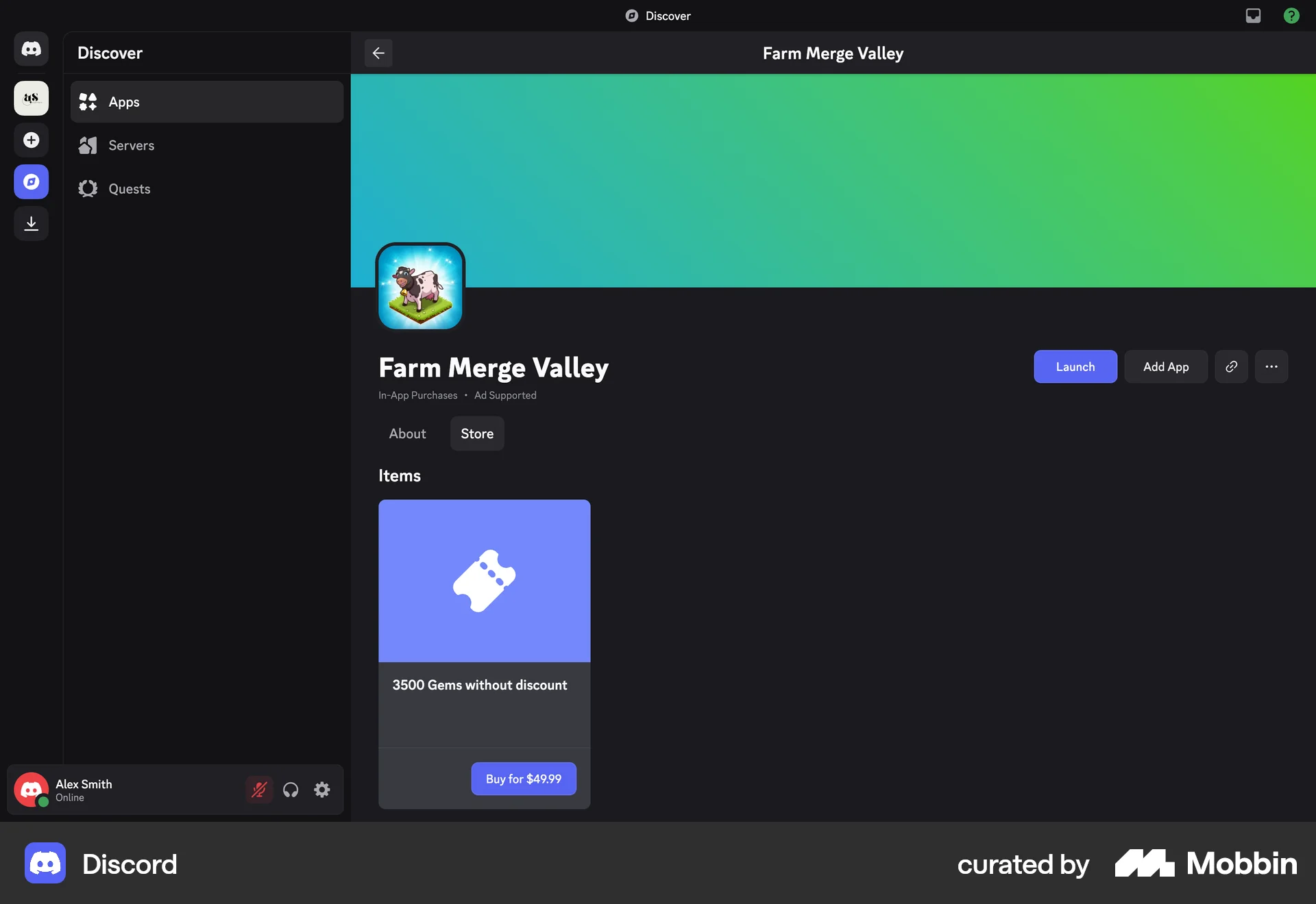 Discord Web Shop & Storefront screen