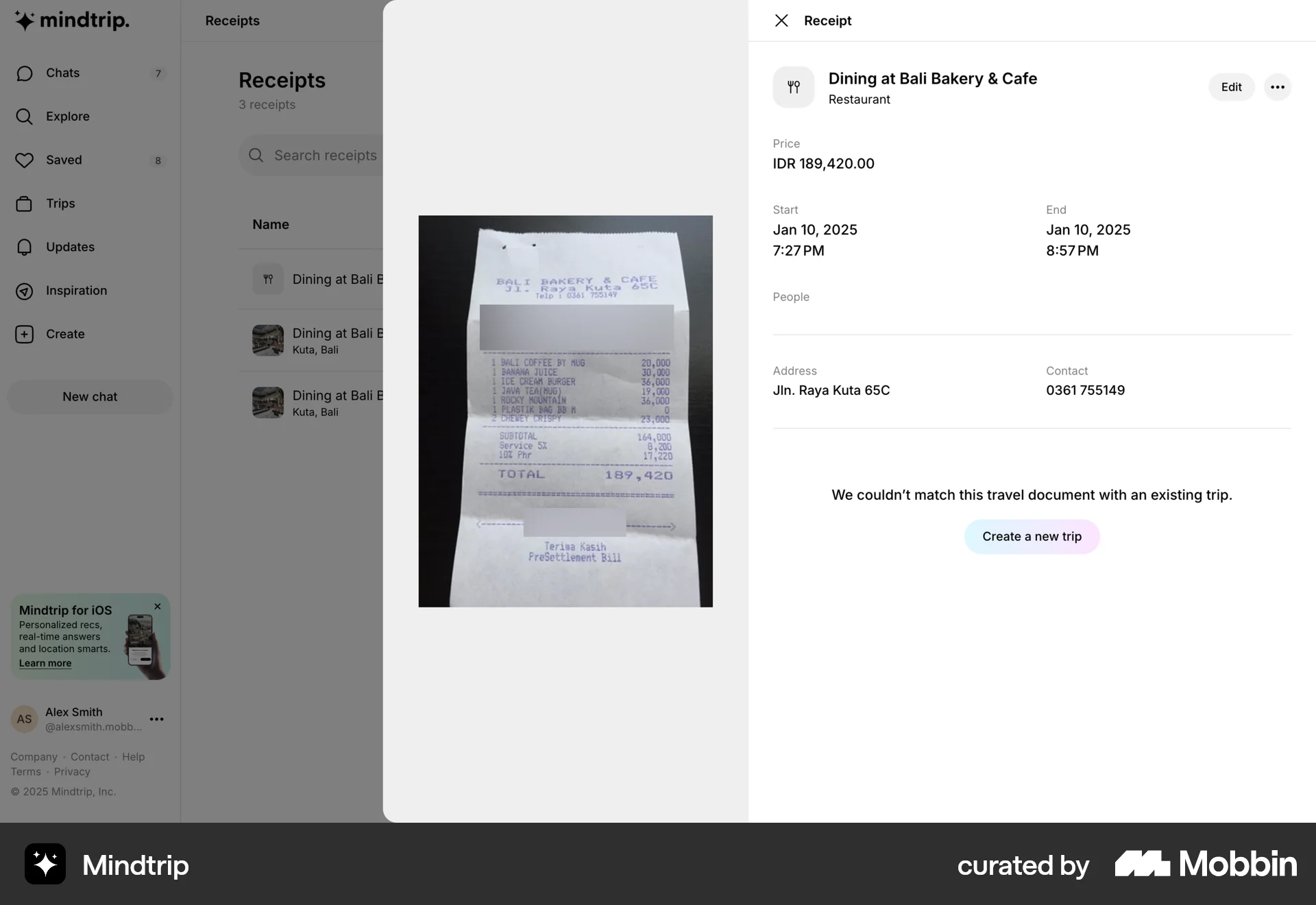 Mindtrip Web Other Content screen