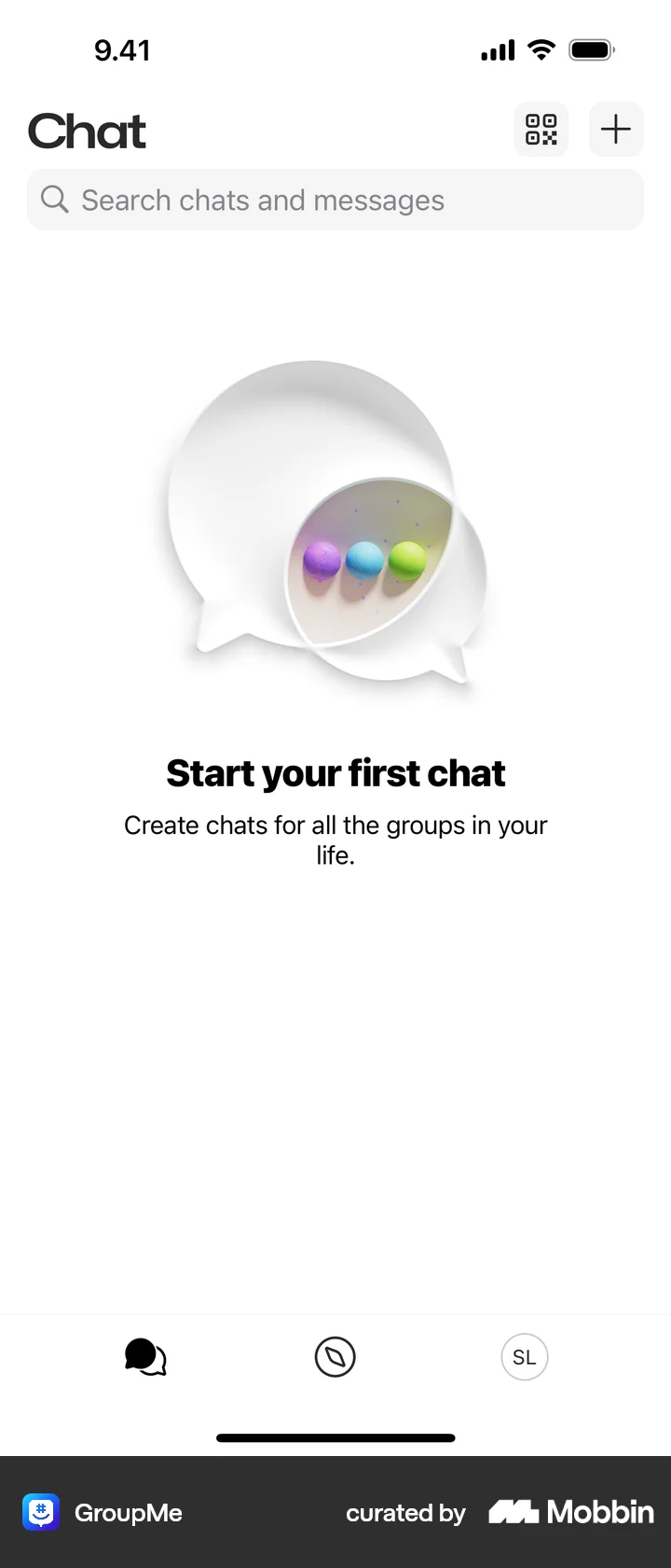 Groupme Messaging Layout GroupMe iOS Initial Chat View | Mobbin
