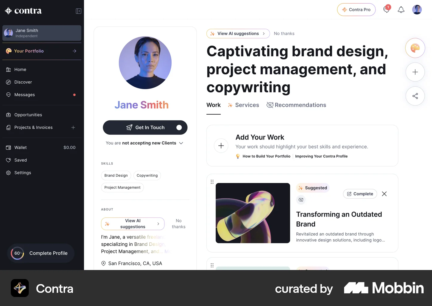 Very Simple User Profile Web Design Example Web Profile UI Design Ideas and Inspiration