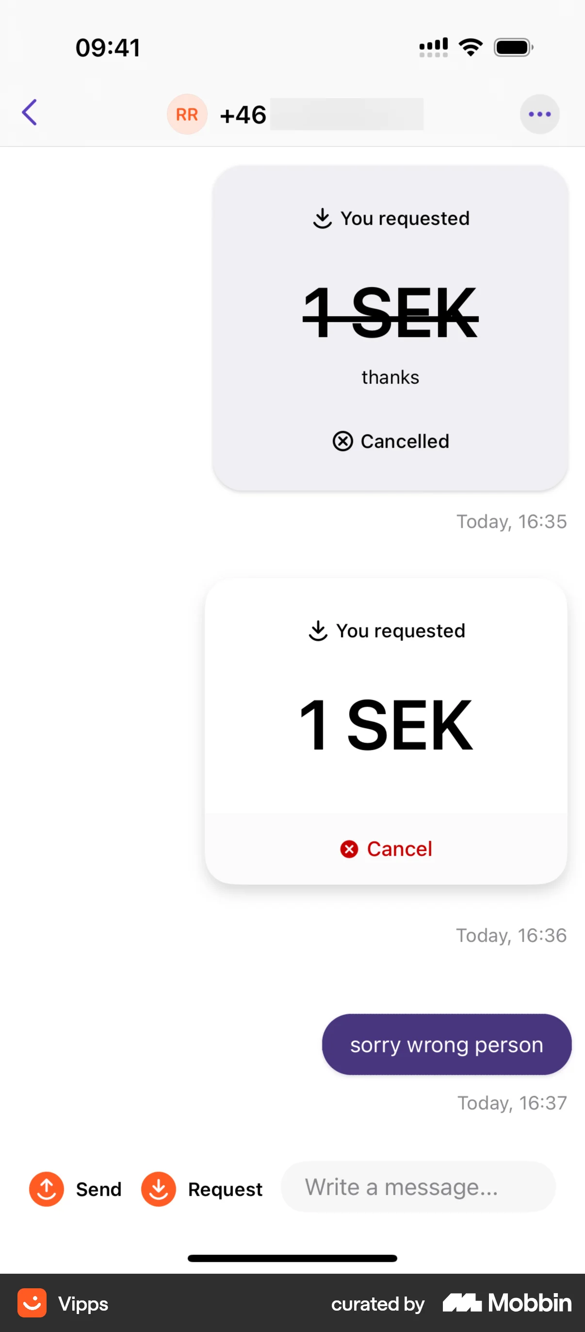 Vipps iOS Date & Time screen