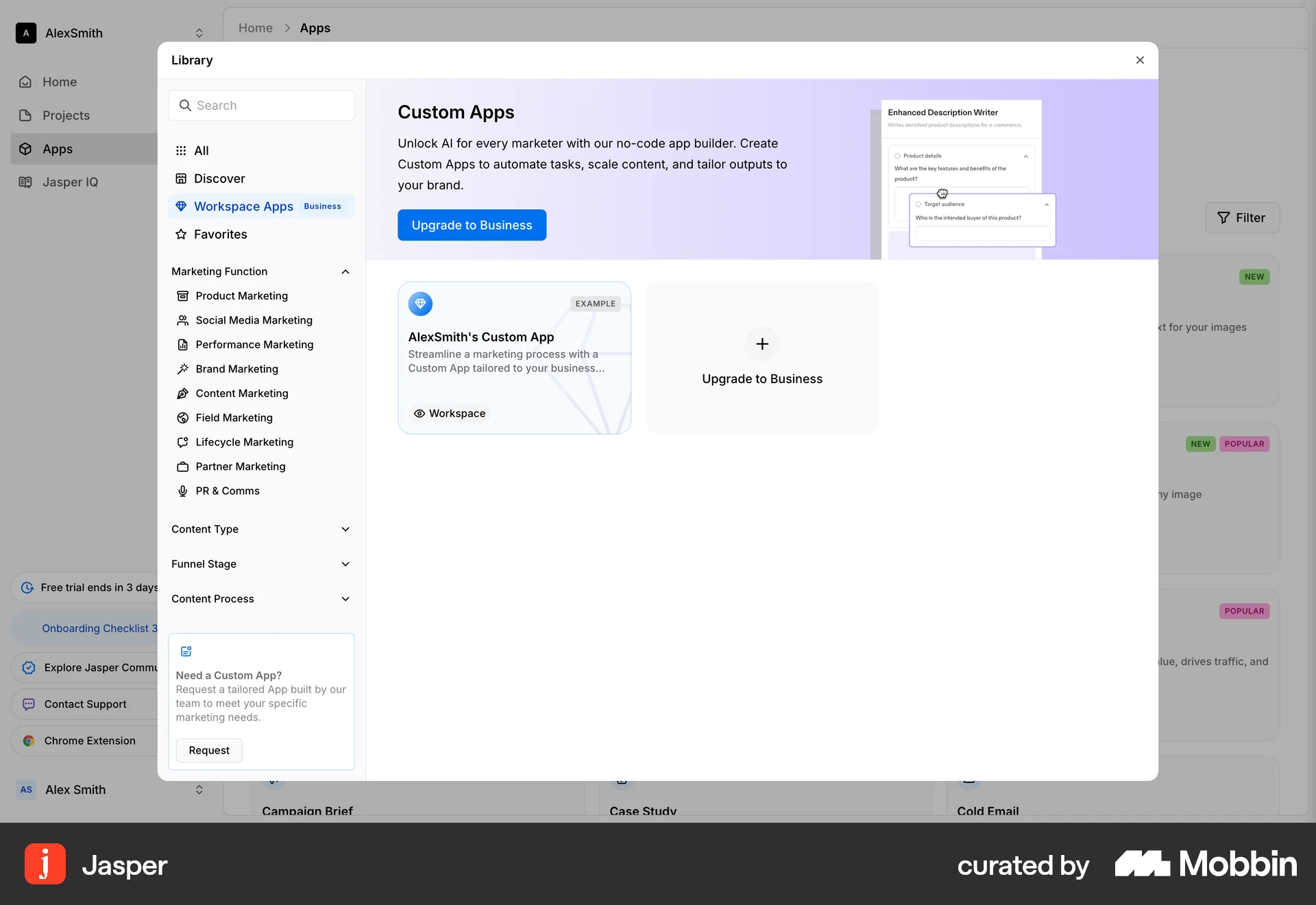 Jasper Web Feature Info screen