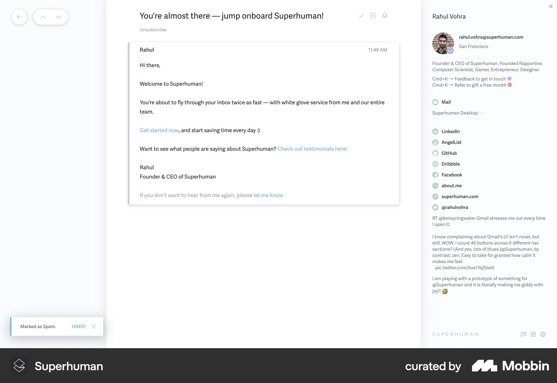 Superhuman Mail Web Move screen