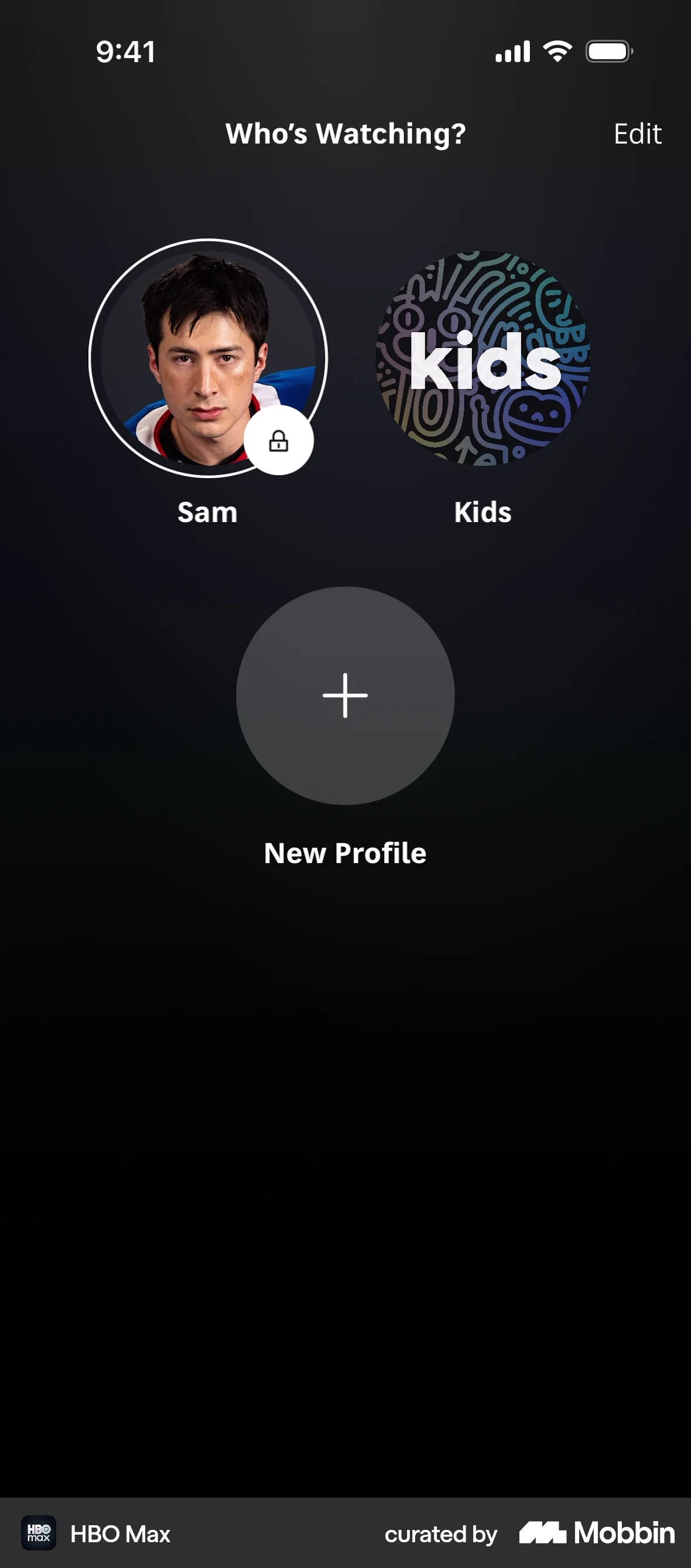 HBO Max Onboarding screen