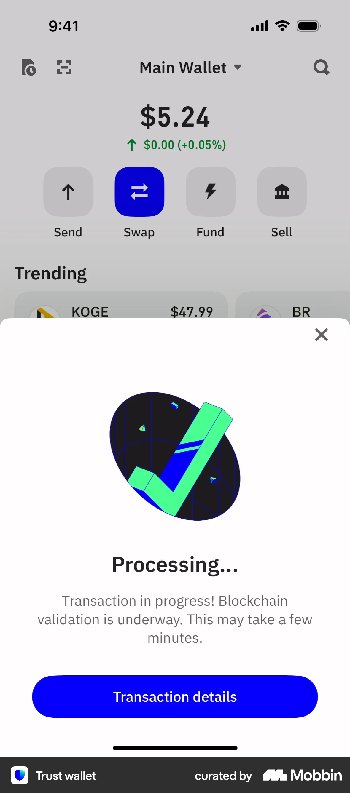 Trust Wallet iOS Crypto & Web3 App screen