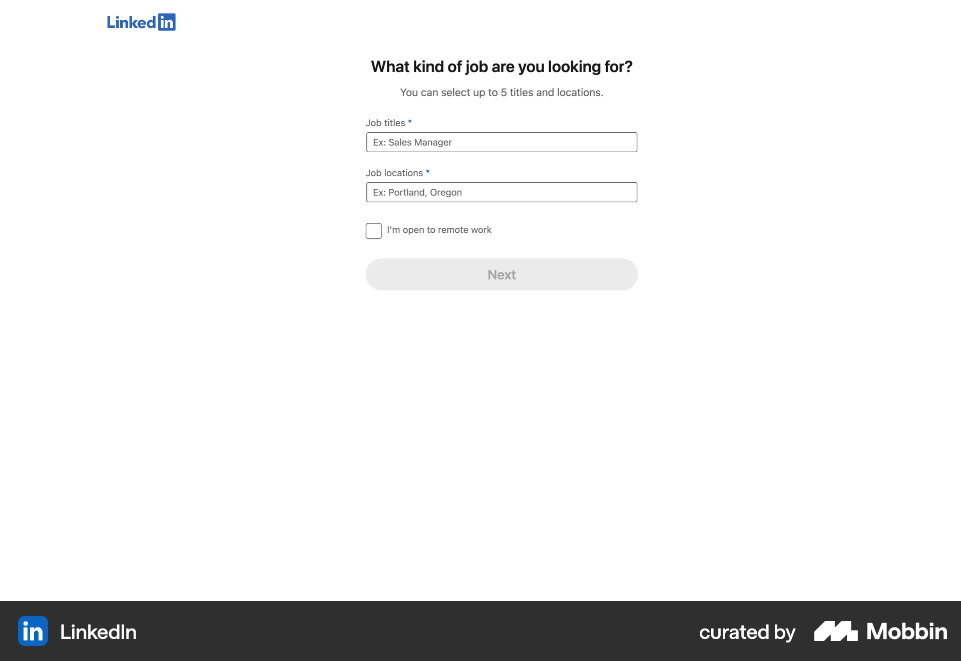 LinkedIn Web Jobs & Recruitment App screen