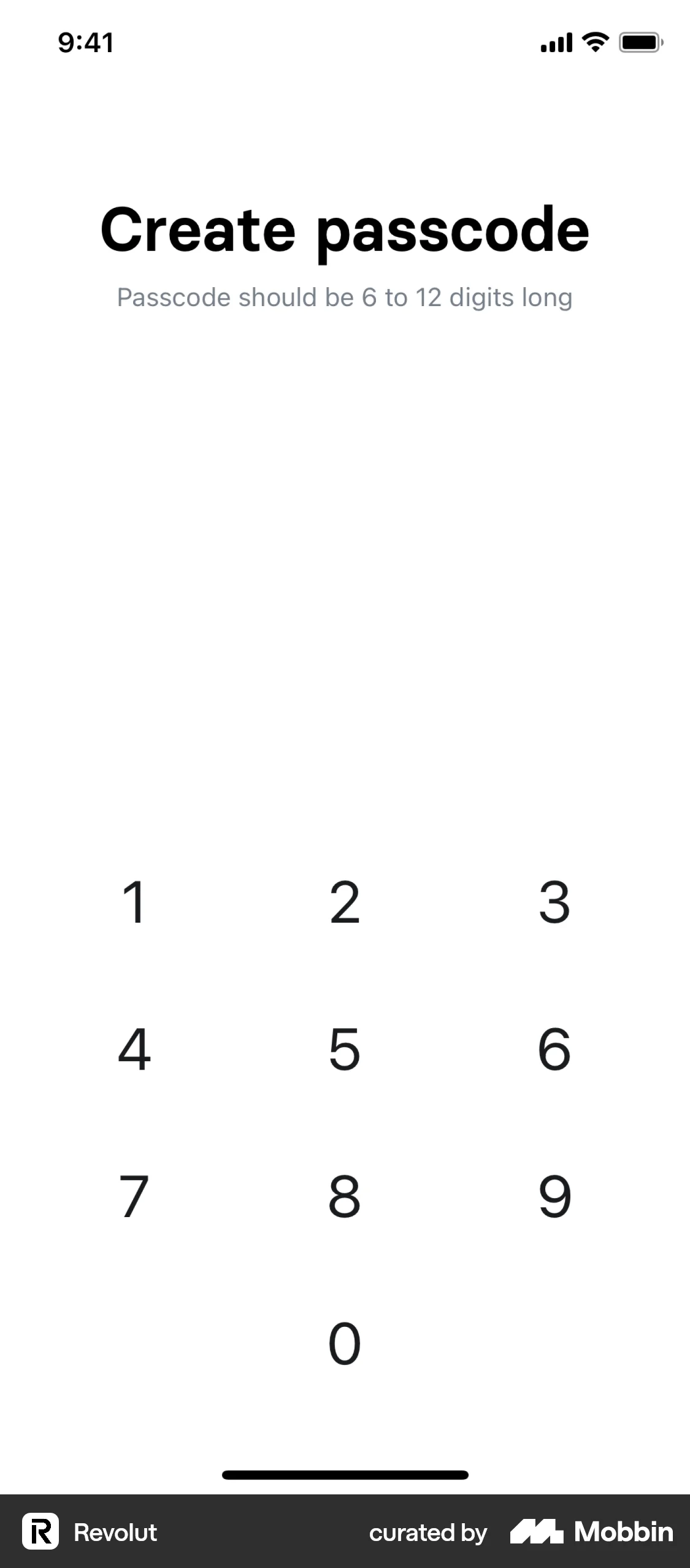 Revolut Onboarding screen