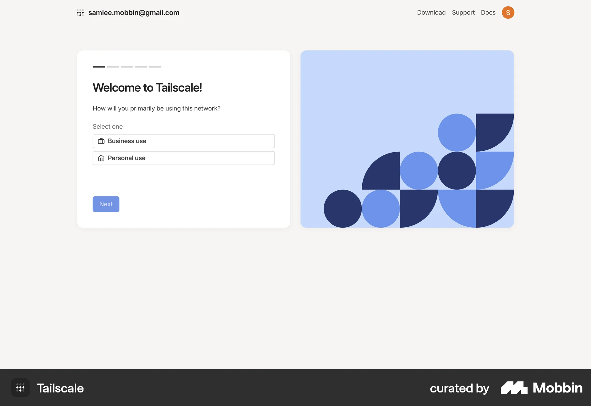 Tailscale Web Utilities App screen