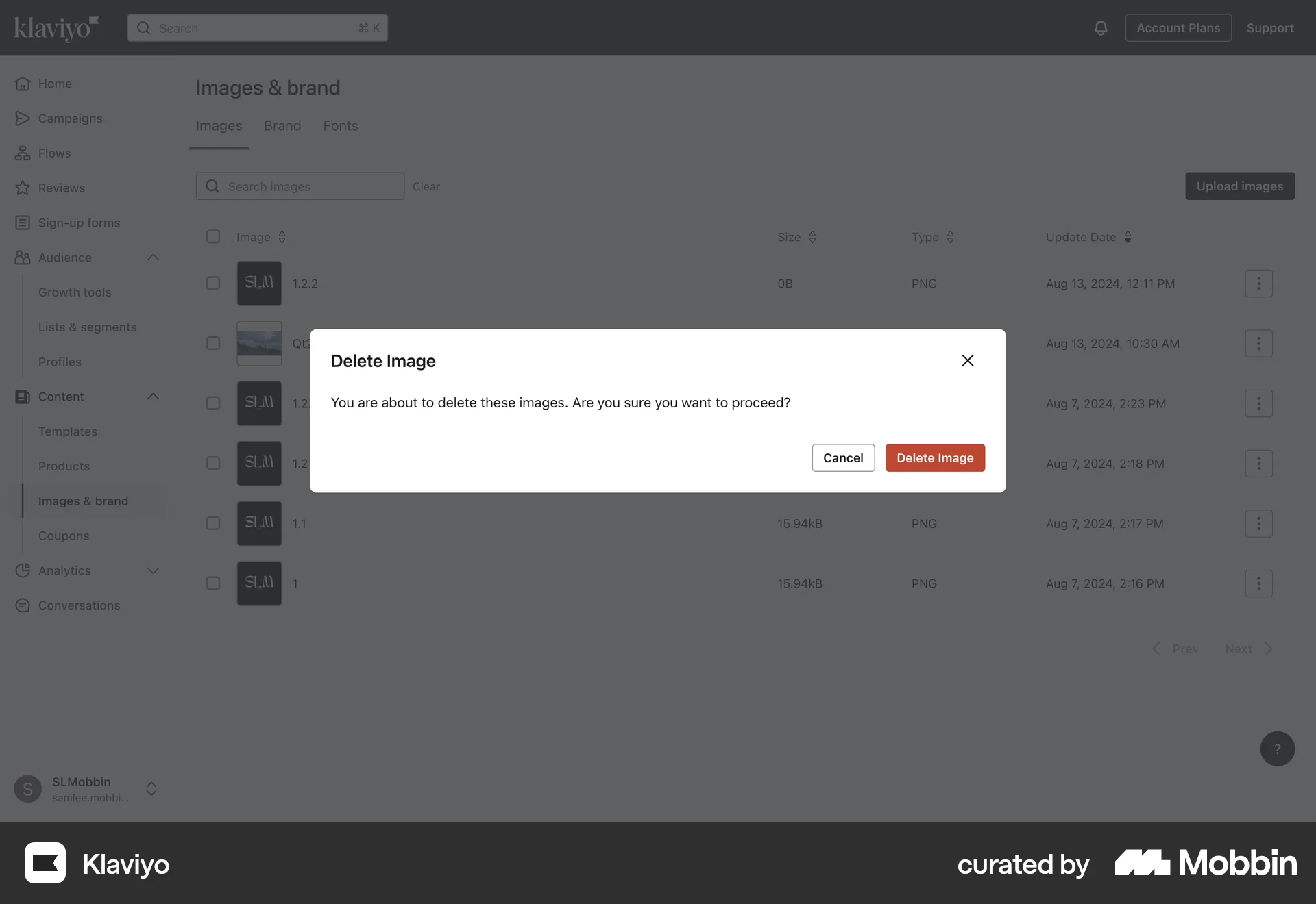 Klaviyo Web Confirmation screen