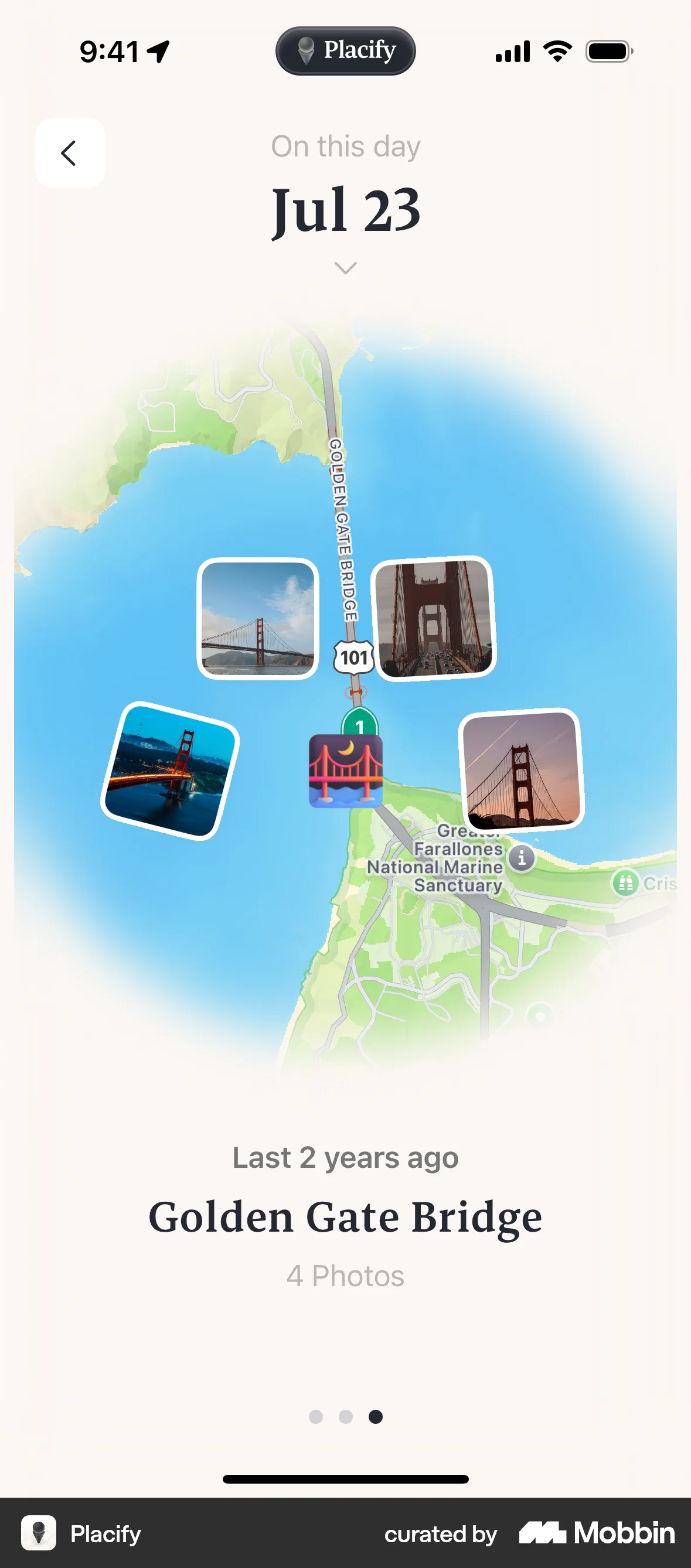 Placify iOS Date & Time screen