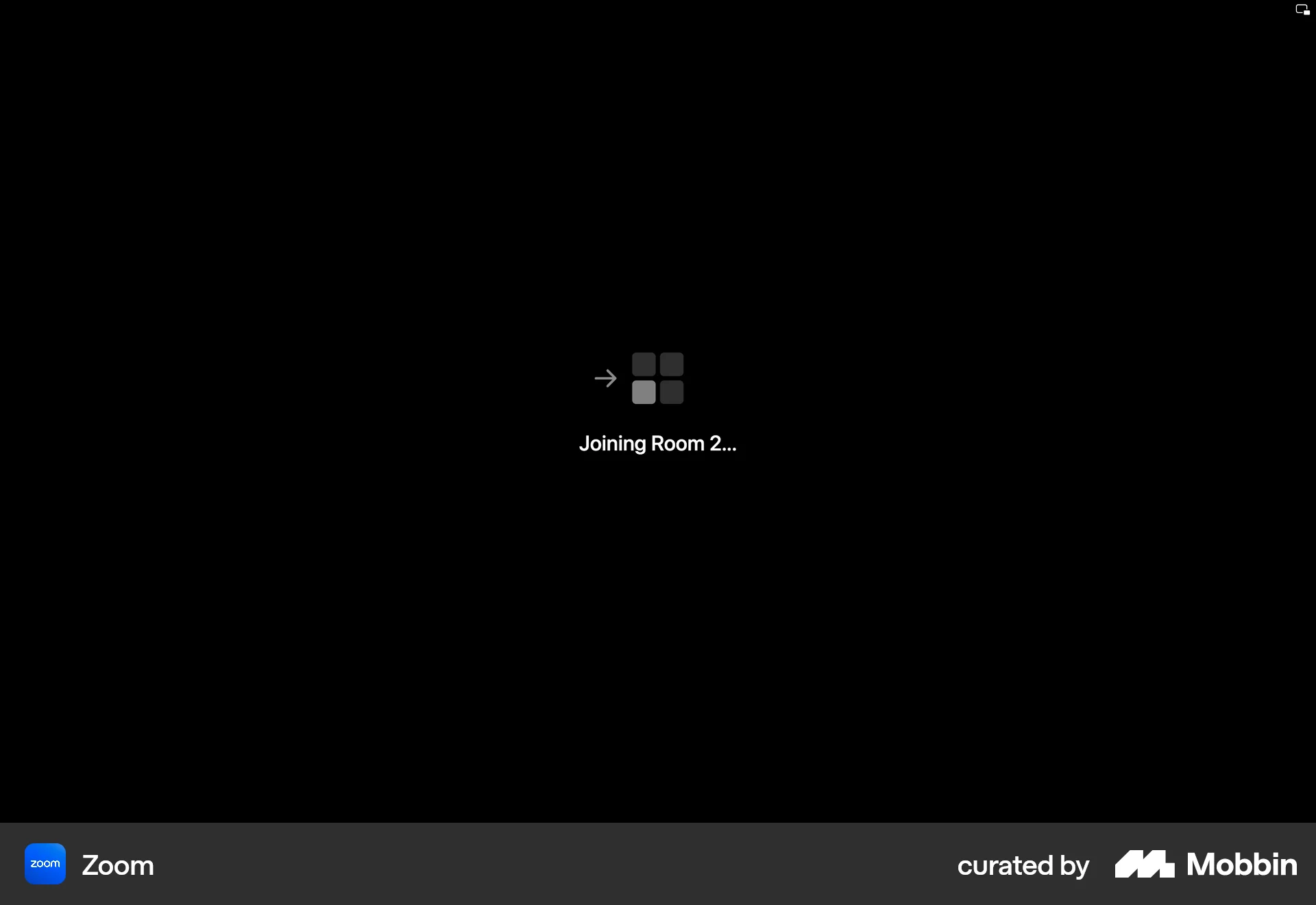 Zoom Web screen containing Loading Indicator UI element