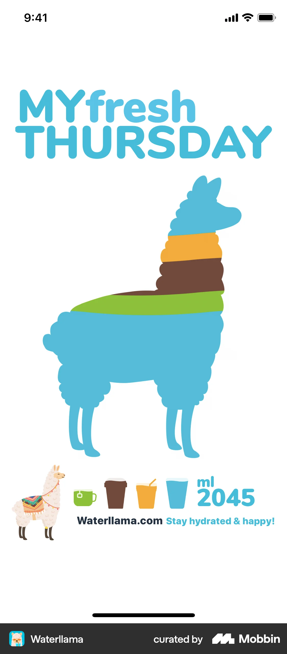 Waterllama iOS Achievements & Awards screen