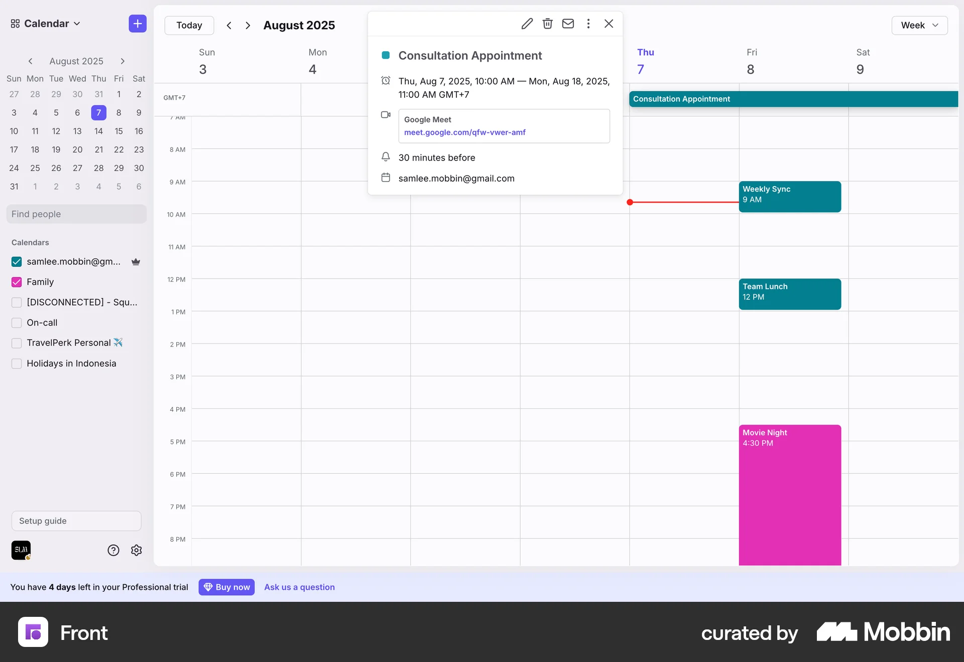 Front Web screen containing Toolbar UI element